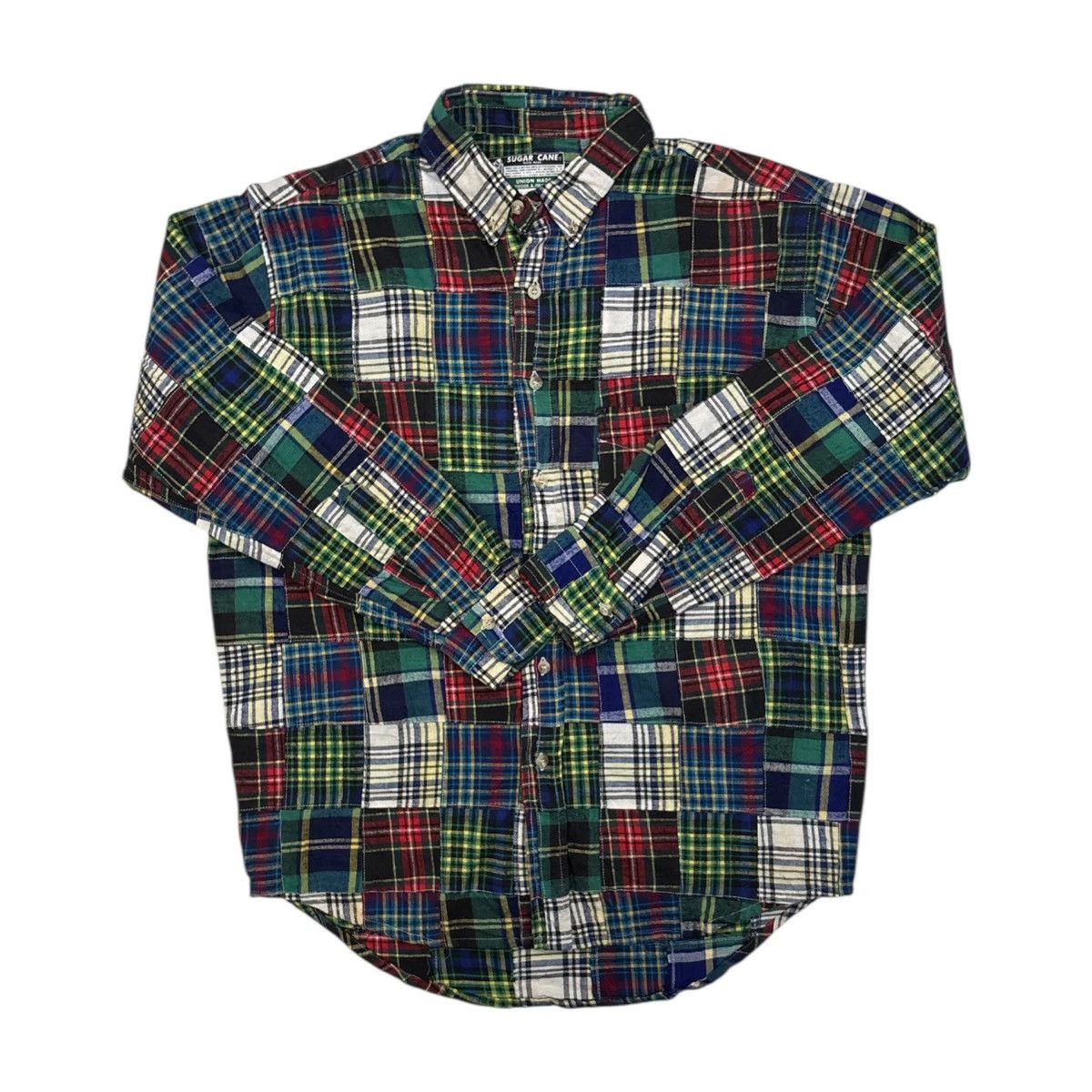 Sugar Cane Vintage Sugar Cane Patchwork Madras Plaid Button Down Shirts Size US L / EU 52-54 / 3 - 1 Thumbnail