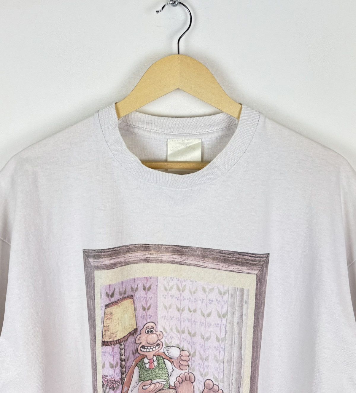 Vintage Vintage Wallace & Gromit 1989 T-Shirt Cartoon Promo White Size US XL / EU 56 / 4 - 4 Thumbnail