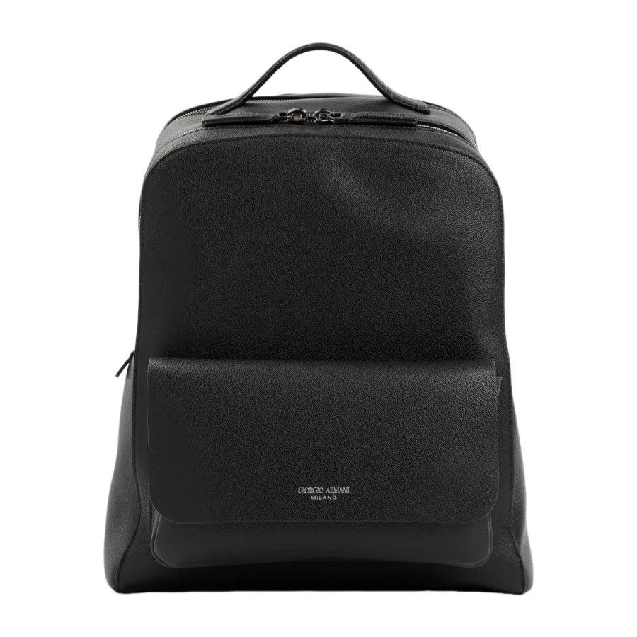 Giorgio Armani GIORGIO ARMANI Black Leather Backpack New & AUthentic Size ONE SIZE - 1 Thumbnail