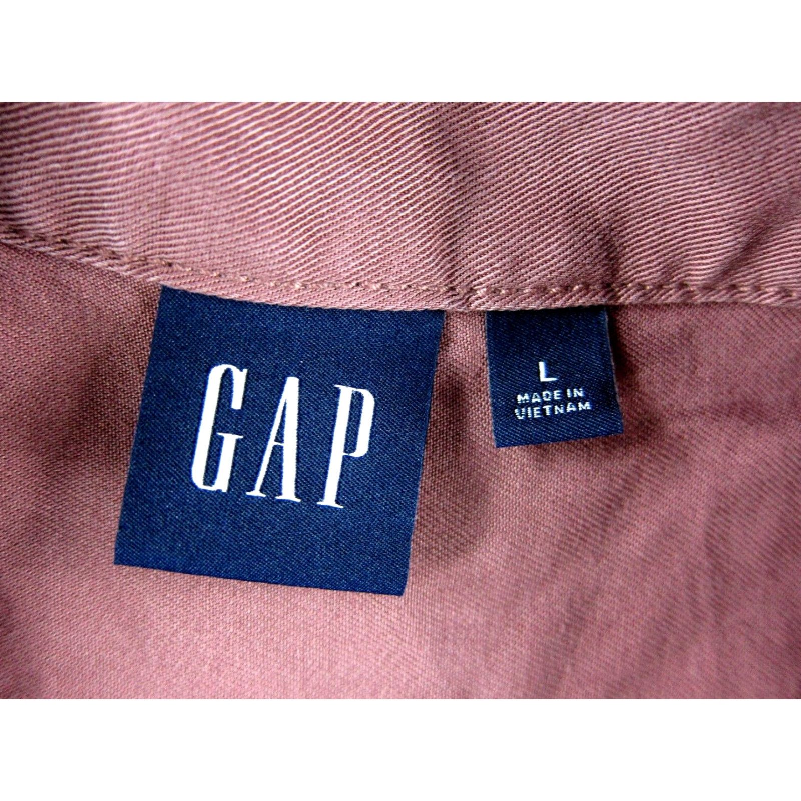 Gap GAP Mauve Pink Cap Sleeve Pocket Collared Shift Tunic Shirt Dress Woman Large Size L / US 10 / IT 46 - 3 Thumbnail