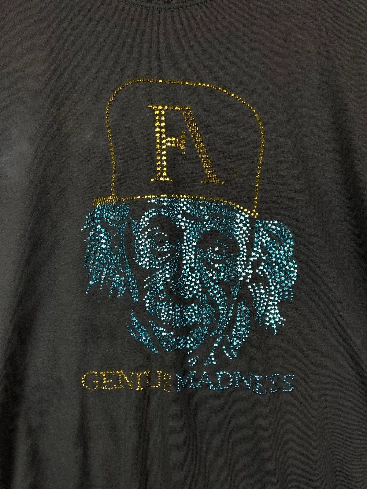 Other Fassylum Genius Madness Rhinestone Tee M Size US M / EU 48-50 / 2 - 2 Thumbnail
