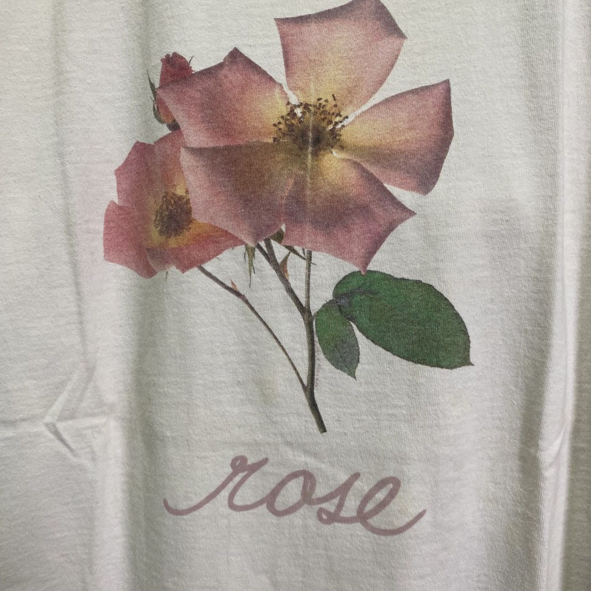 Vintage Vintage Couleurs Du Monde Pink Rose Botanical T Shirt Size L Size US L / EU 52-54 / 3 - 5 Thumbnail