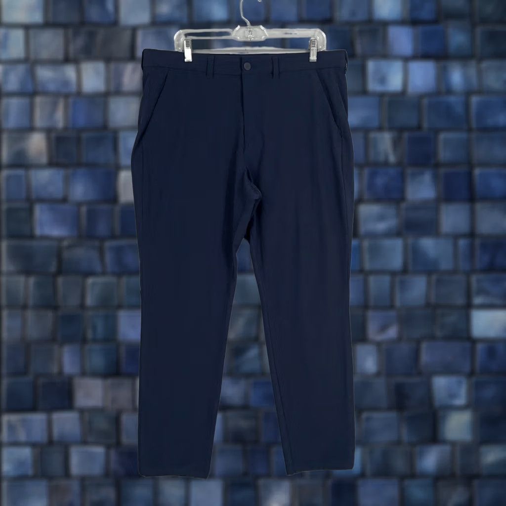 Mizzen+Main Mizzen Main Pants Mens 36x30 Navy Blue Helmsman Slim Performance Stretch Golf Size US 36 / EU 52 - 1 Thumbnail