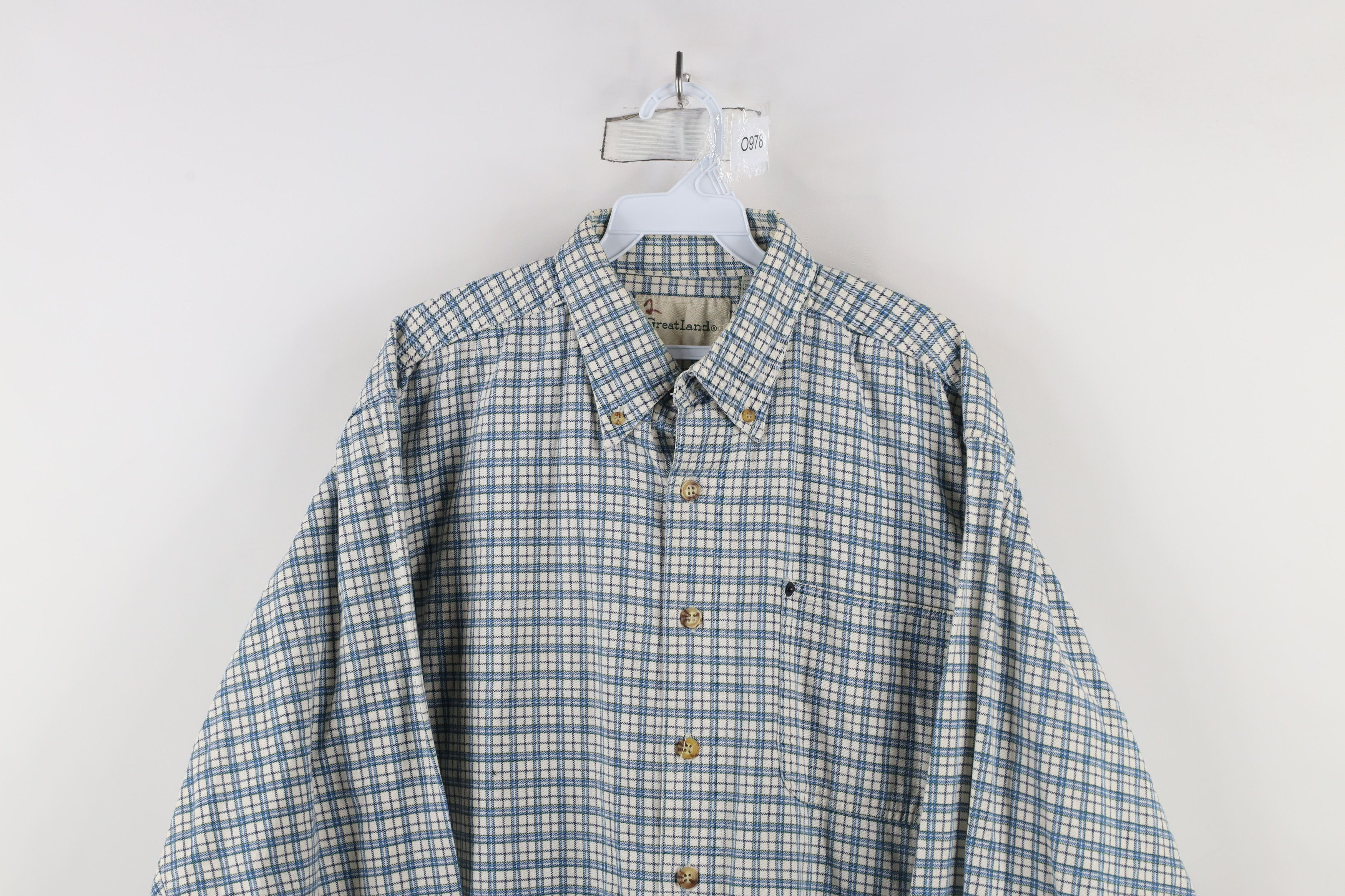 Vintage Vintage 90s Streetwear Heavyweight Collared Button Shirt Size US L / EU 52-54 / 3 - 2 Thumbnail