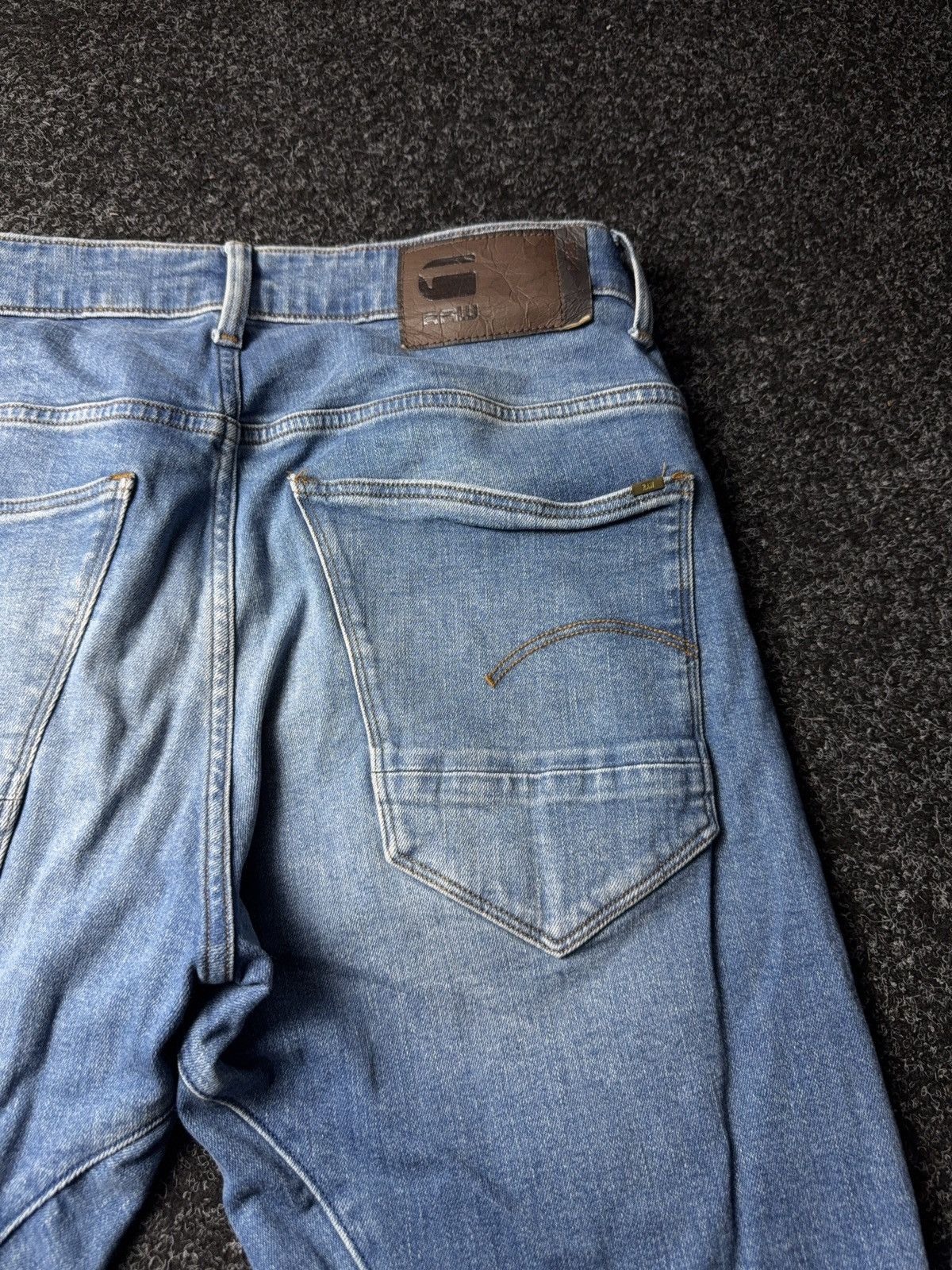 G-Star Vintage G-Star RAW Arc 3D Slim Fit Vintage Light Blue Jeans Size US 32 / EU 48 - 16 Thumbnail