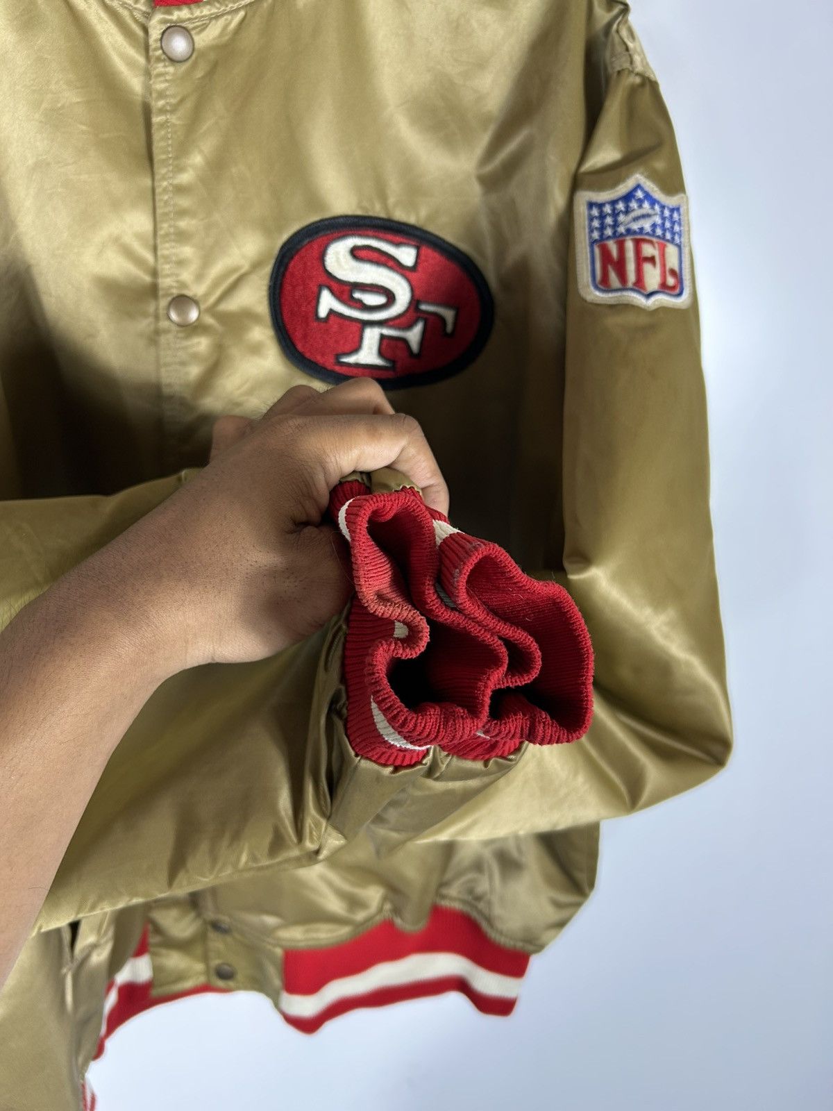 Starter ⚡️Vintage NFL 49ERS Starter 80s U.S.A Nylon Jacket Size US XL / EU 56 / 4 - 10 Thumbnail