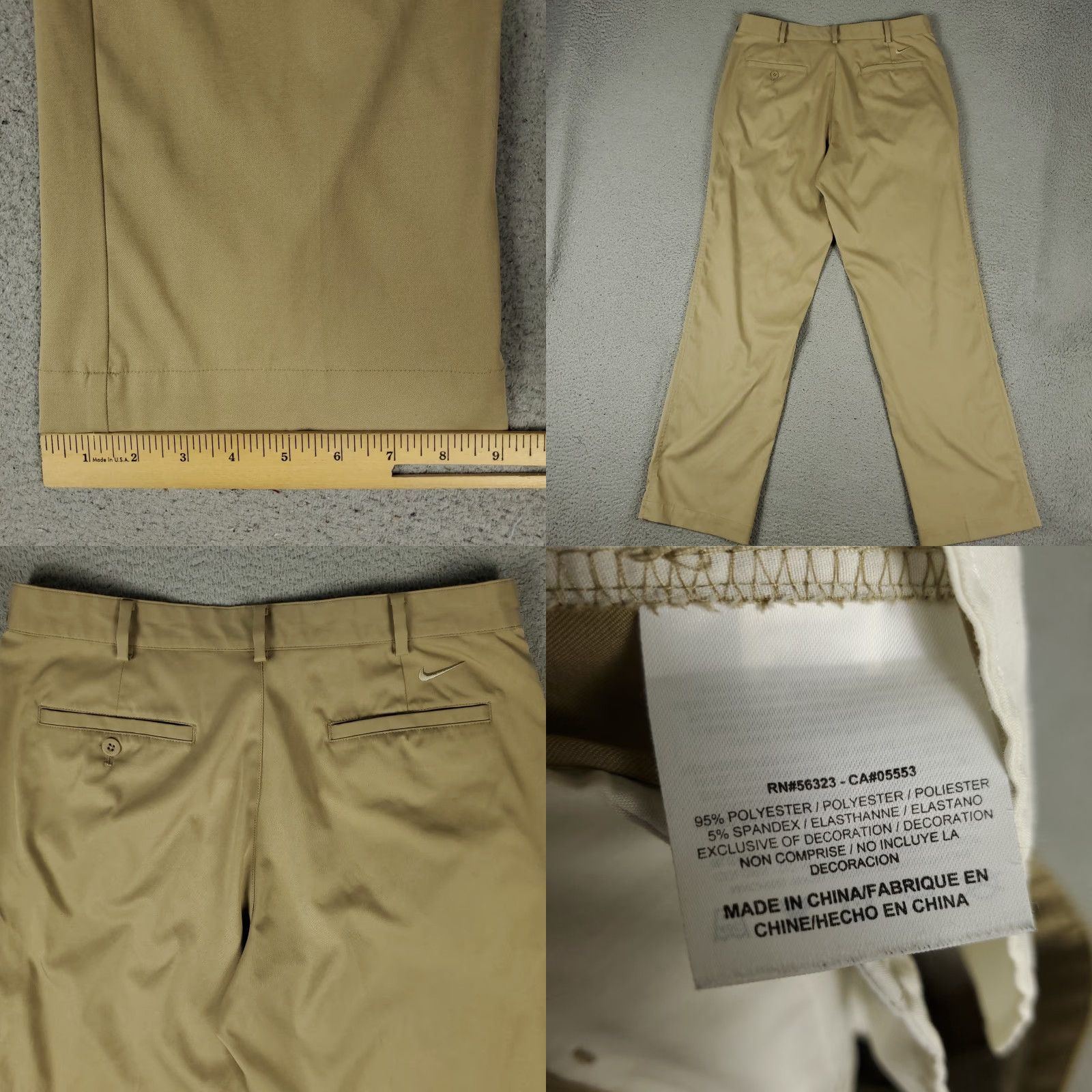 Nike Nike Pants Mens 32x32 Beige Flat Front Chino Trousers Dri Fit Regular Size US 32 / EU 48 - 8 Thumbnail