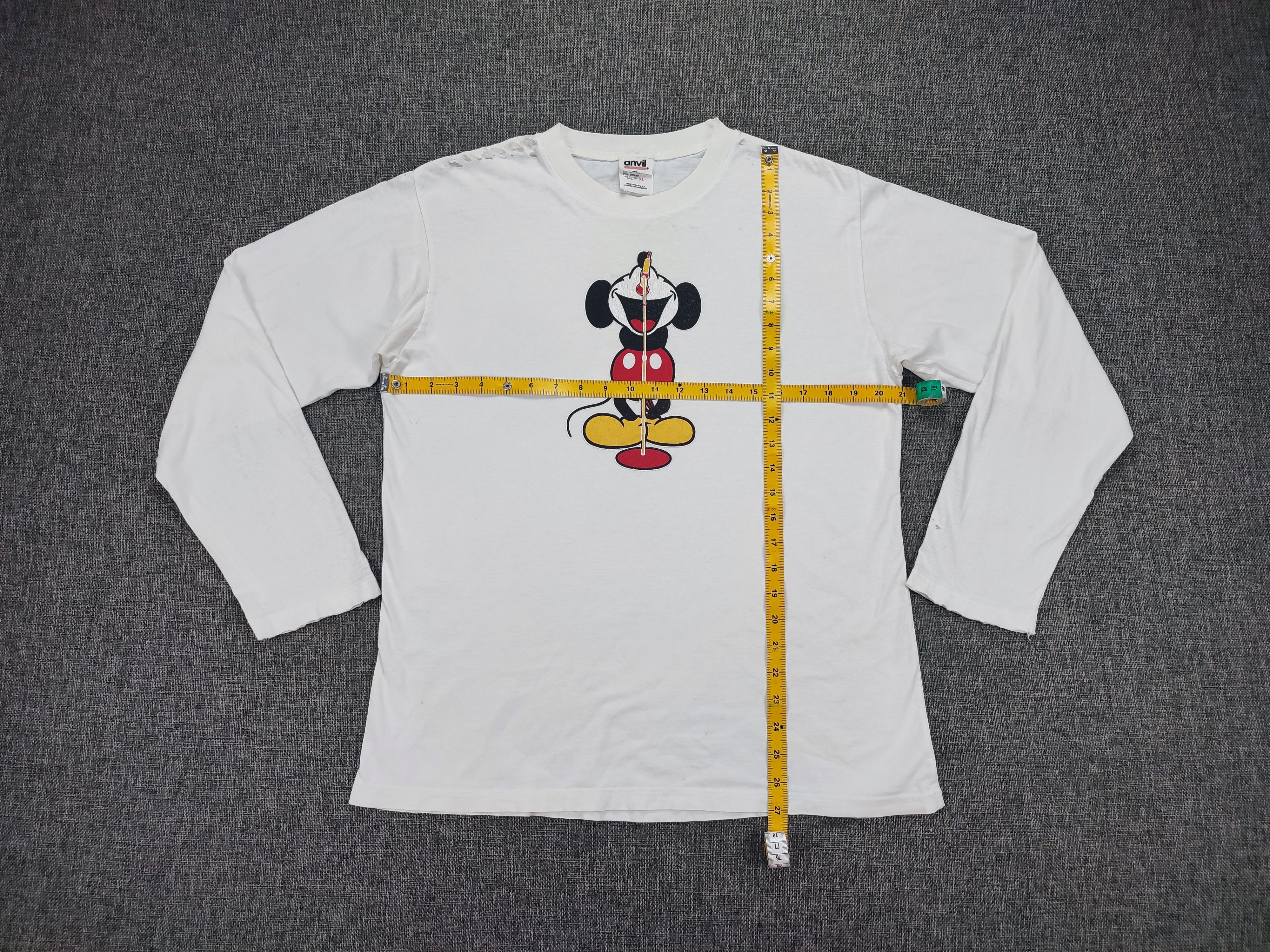 Mickey Mouse × Vintage Grunge Design Mickey Mouse Liam Gallagher Singing Pose Tee Size US XL / EU 56 / 4 - 3 Thumbnail