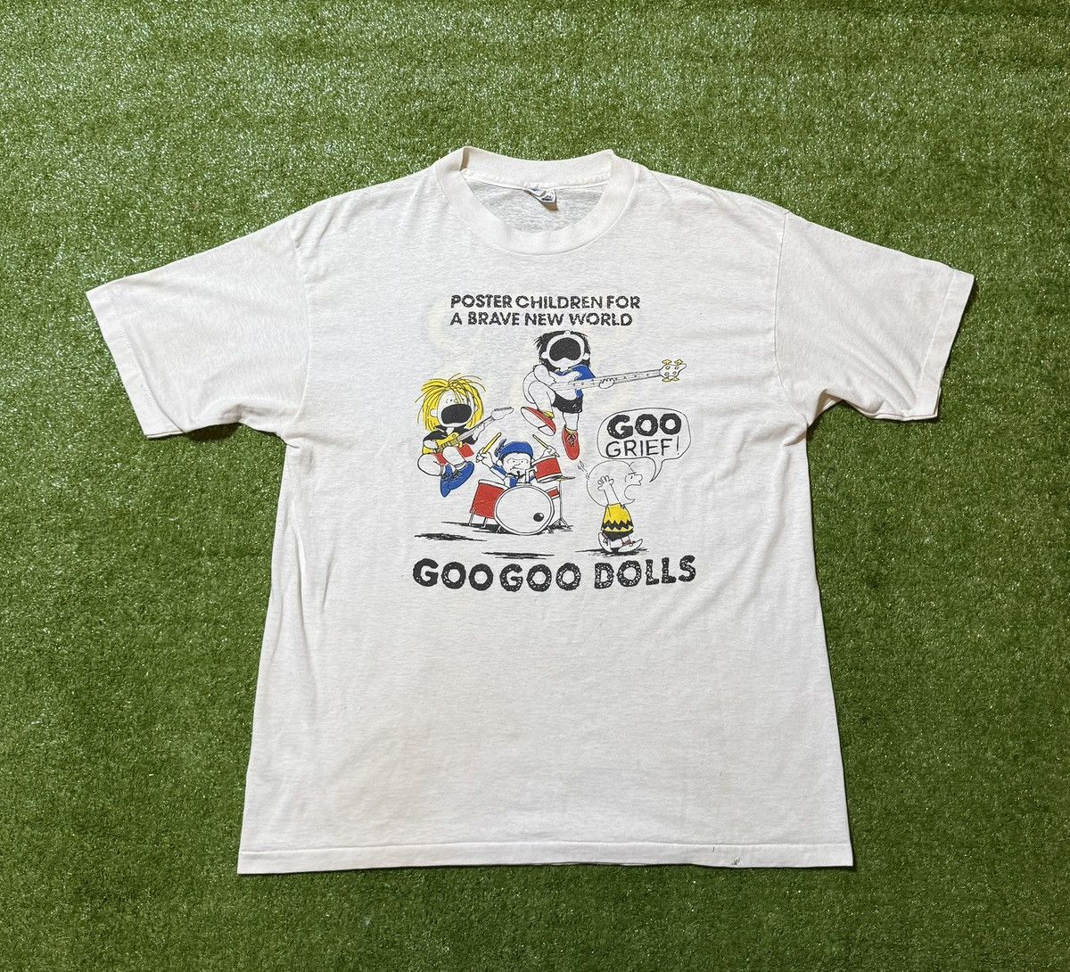 Other Vintage 90’s Goo Goo Dolls Peanuts A Poster Child Band Tee Size US XL / EU 56 / 4 - 2 Thumbnail