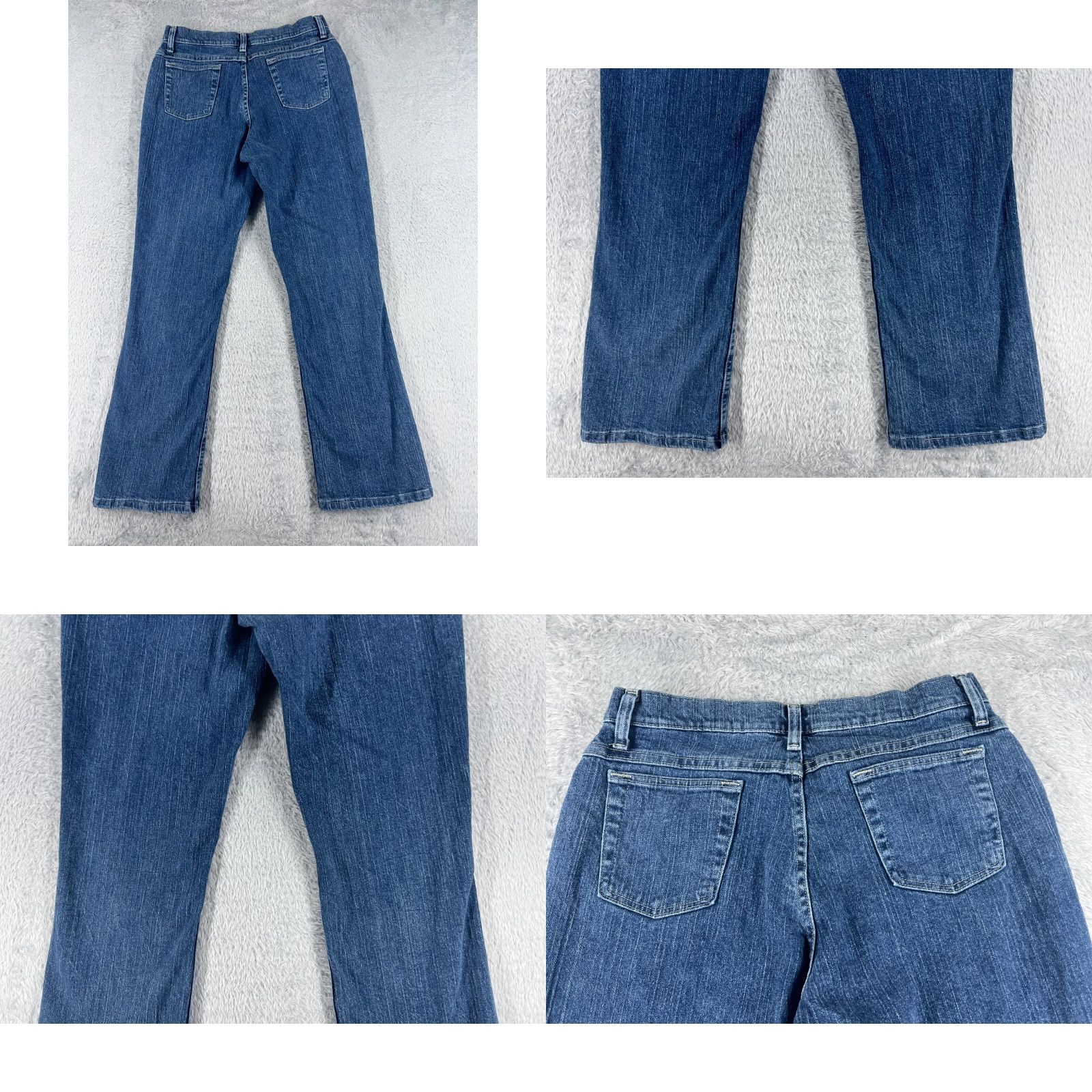 Lee Lee Jeans Womens 10 Blue Denim Flared Mid Rise Cotton Blend Zip Fly 28x29 Size 32" / US 10 / IT 46 - 9 Thumbnail