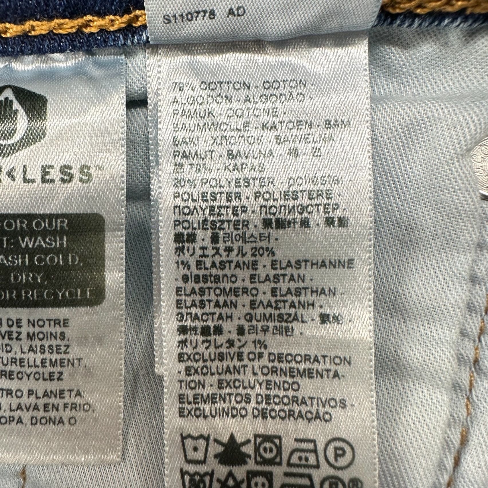 Levi's Levi's 511 Jeans Slim Fit Mens 29x30 Blue Denim Stretch 5-Pocket Zipper Button Regular Waist Mid Rise Slim Style Modern 500 Series USA Size US 29 - 6 Thumbnail
