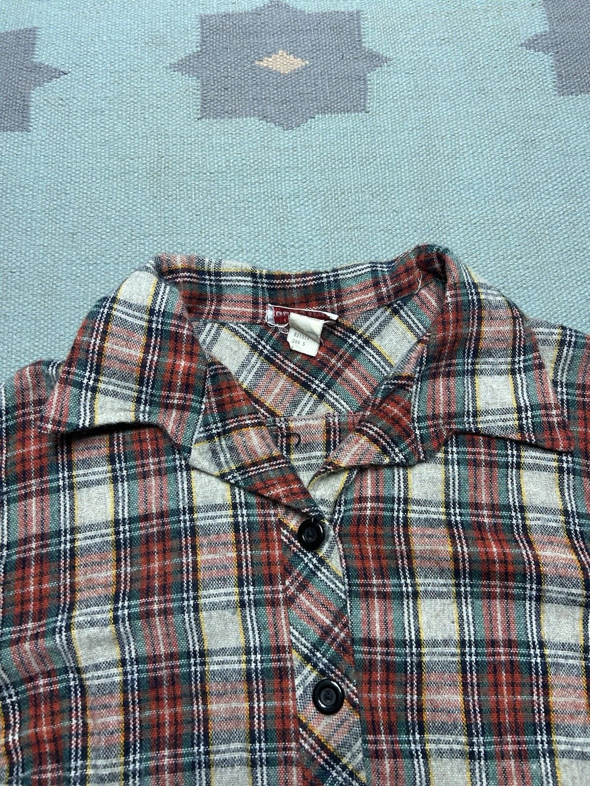 Vintage VTG 70s 49er shirt jacket shacket 2 pocket chore plaid large Size US L / EU 52-54 / 3 - 3 Thumbnail