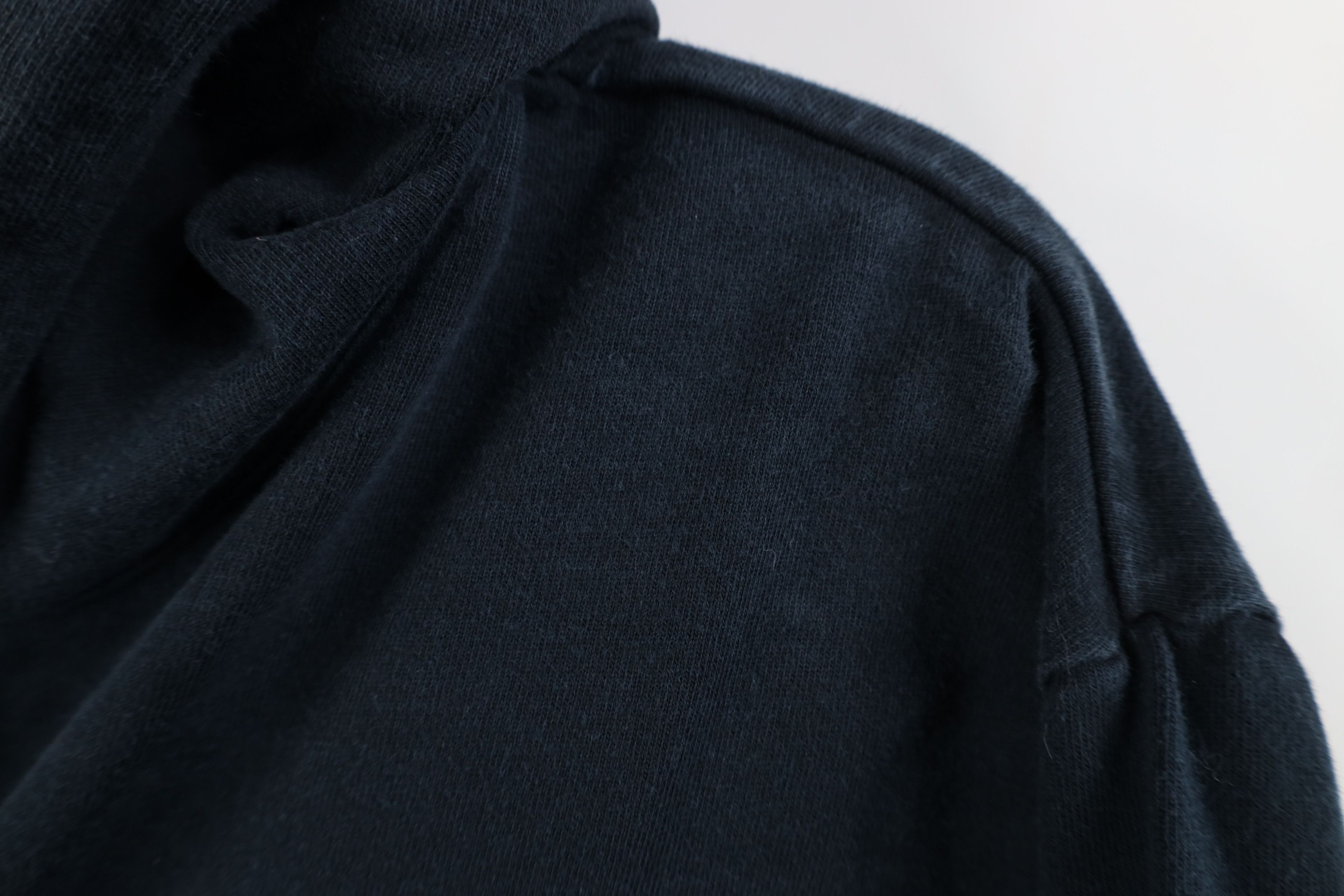 Nike Vintage Y2K Nike Ribbed Knit Hoodie T-Shirt Black Cotton Size US L / EU 52-54 / 3 - 5 Thumbnail