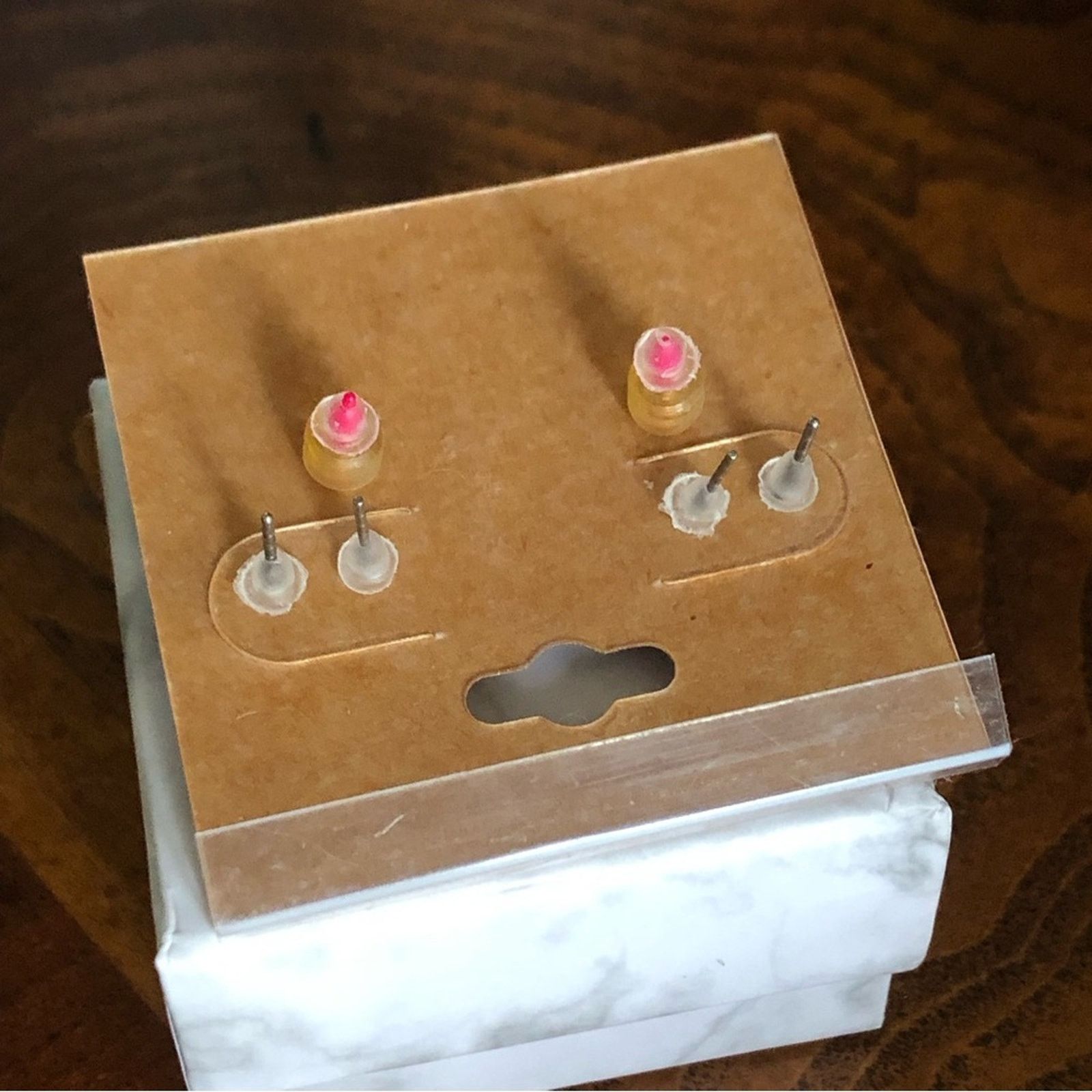 Jewelry Set of three pink tone pairs of fashion post earrings Size ONE SIZE - 2 Thumbnail