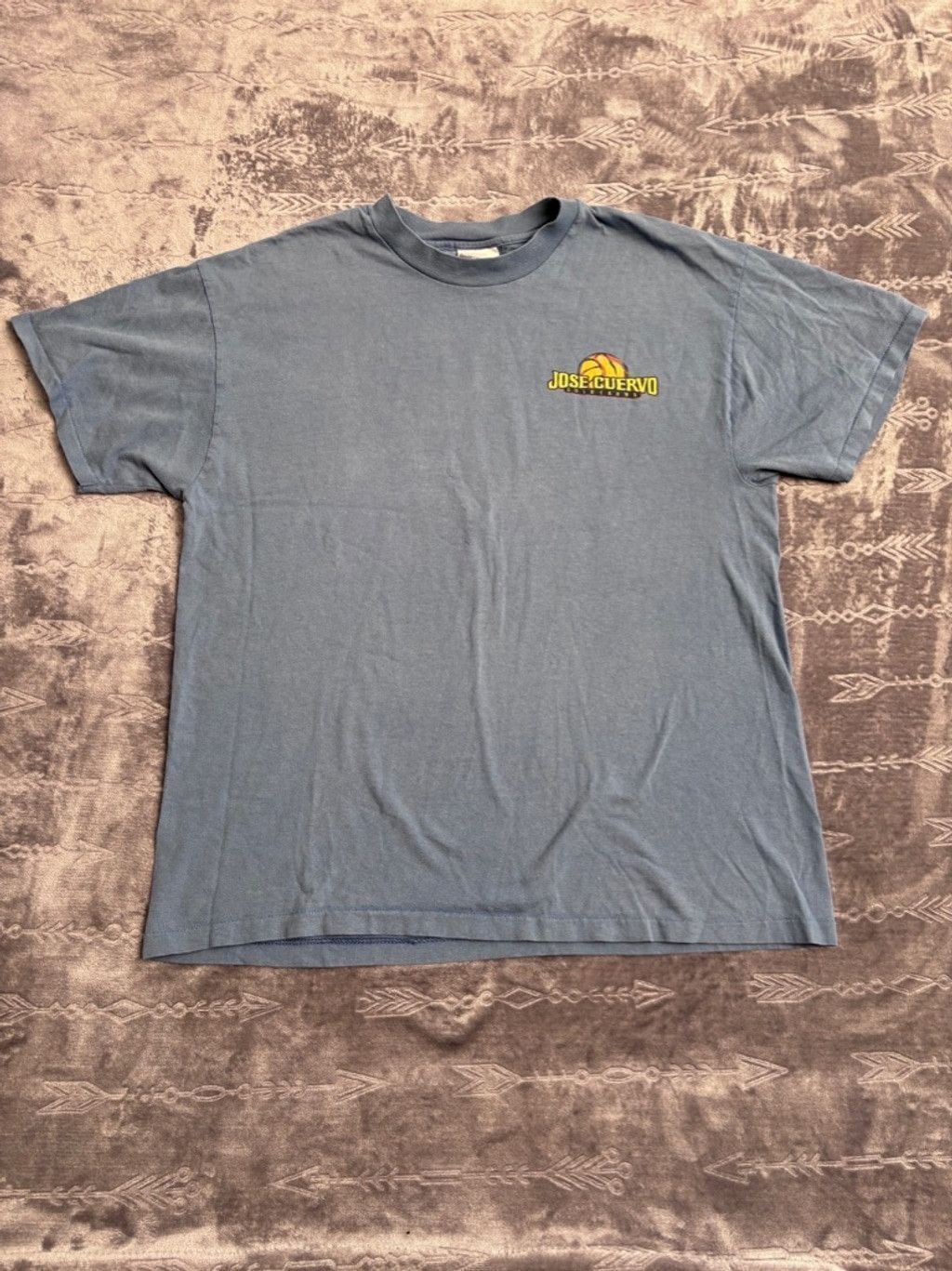 Hanes Men's Vintage 1996 Single Stitch Jose Cuervo T-Shirt Blue L Size US L / EU 52-54 / 3 - 2 Thumbnail