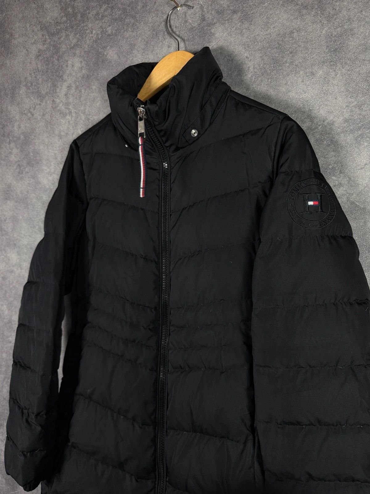 Tommy Hilfiger Tommy Hilfiger Women Down Coat Black Quilted Logo Size L / US 10 / IT 46 - 2 Thumbnail