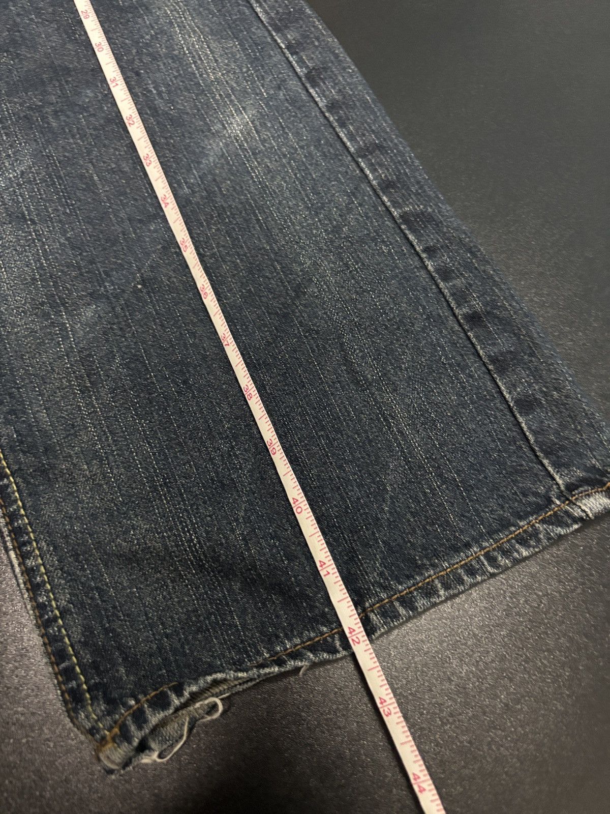 Japanese Brand Jack Serika Embroidery Wide Flare Denim Jeans Size 31" - 15 Thumbnail