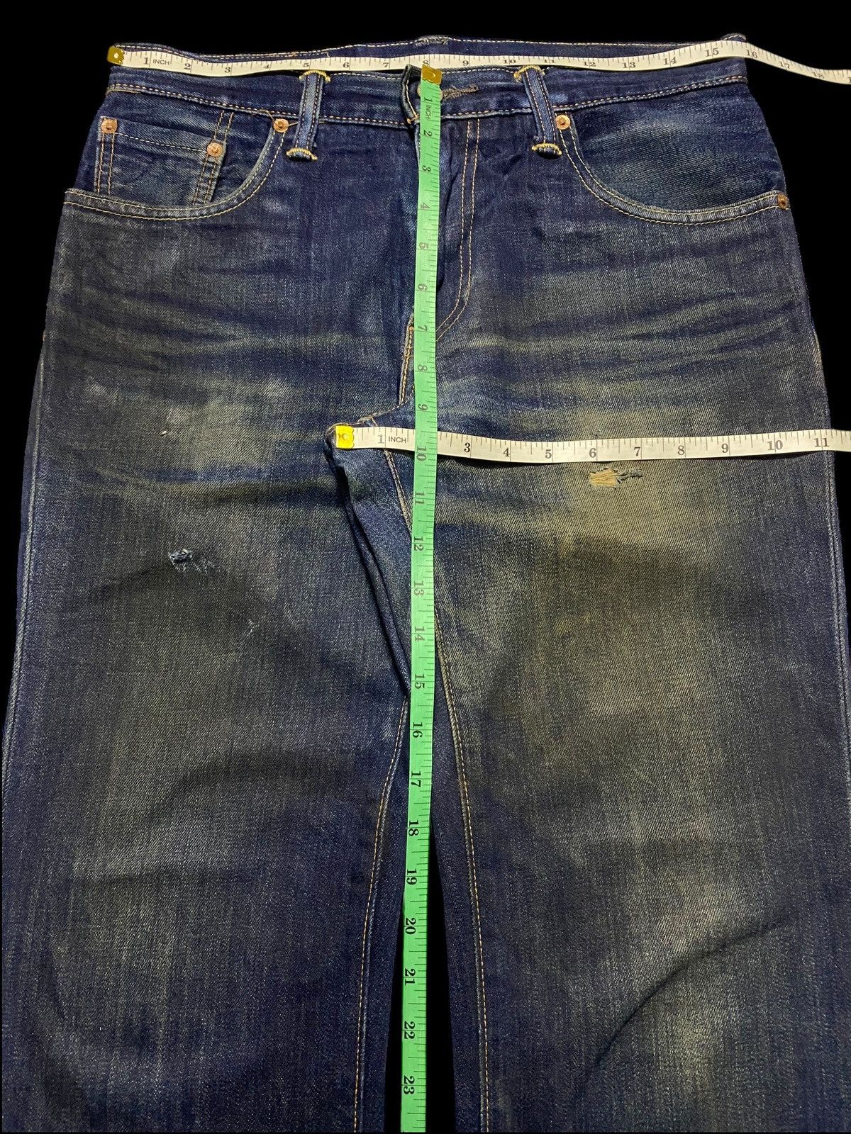 Levi's Levis 502 Mud Wash Distressed Loose Jeans Size US 31 - 15 Thumbnail