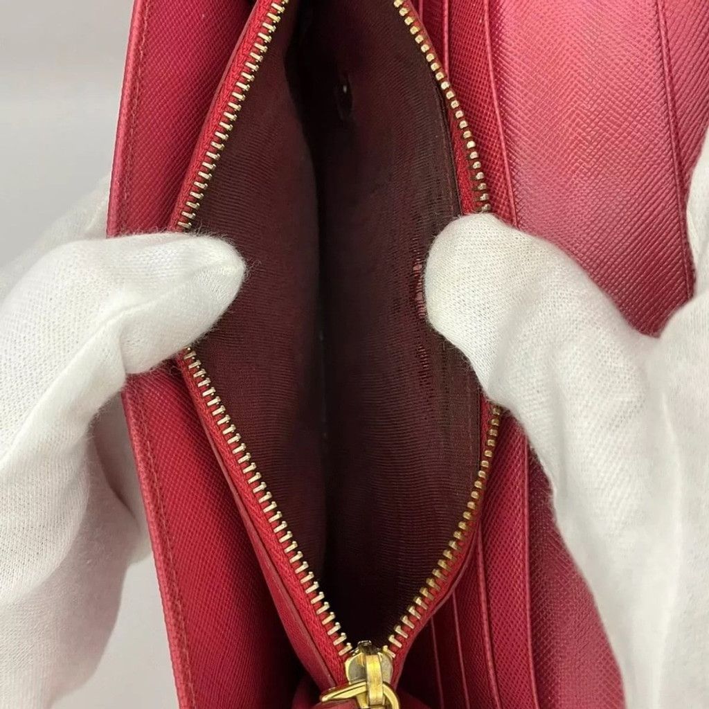 Prada Pink Prada saffiano leather long wallet Size ONE SIZE - 8 Thumbnail