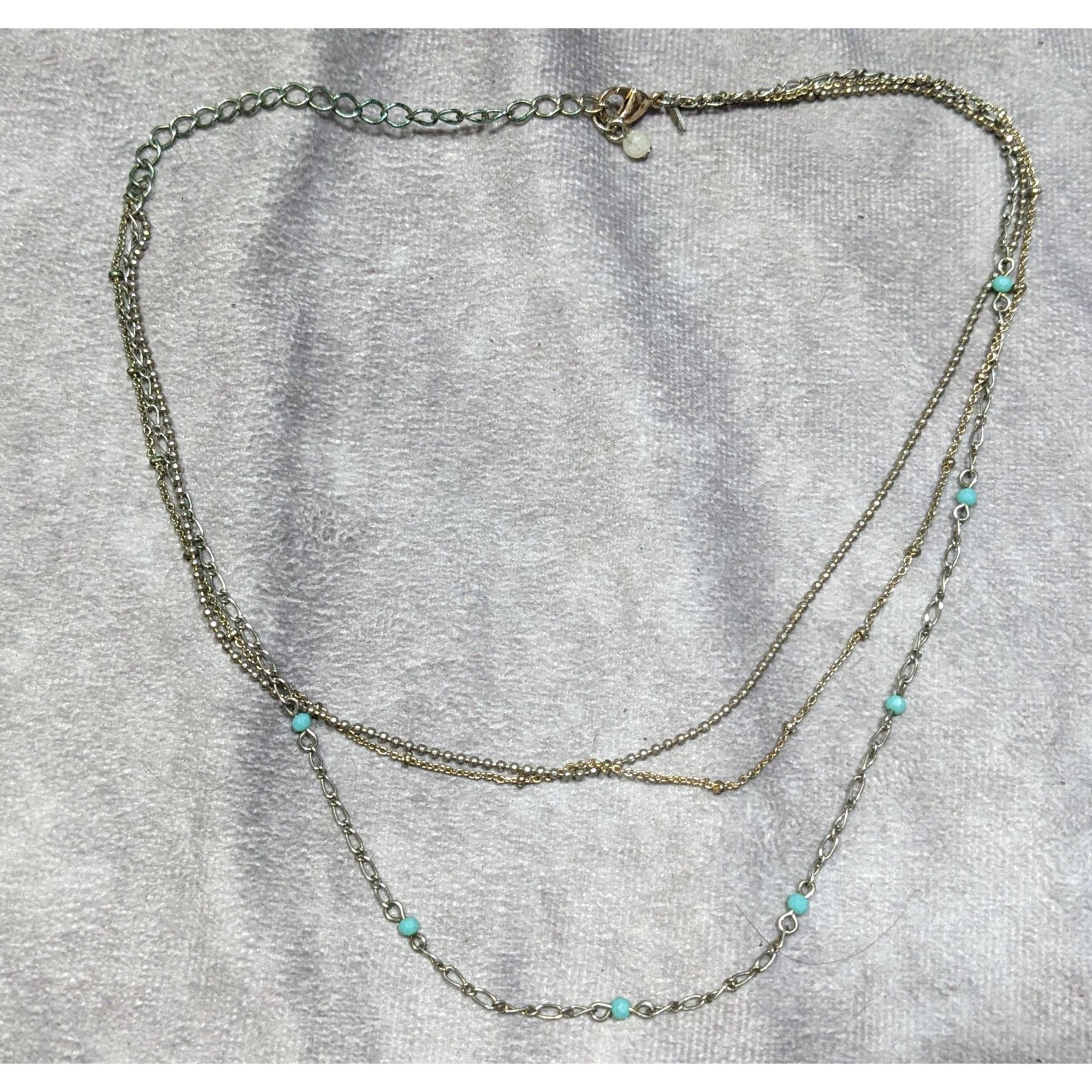 Other Vintage Avon Layered Turquoise Accent Delicate Multi Chain B Size ONE SIZE - 6 Thumbnail
