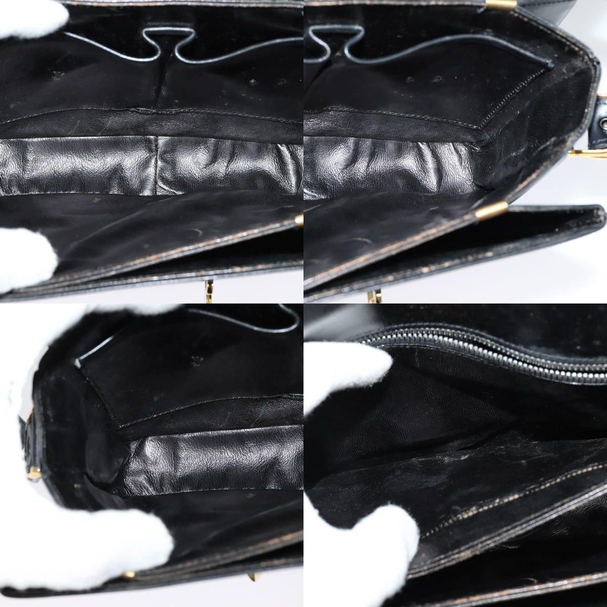 Celine CELINE Sulky Shoulder Bag Leather Black Gold Size ONE SIZE - 12 Thumbnail