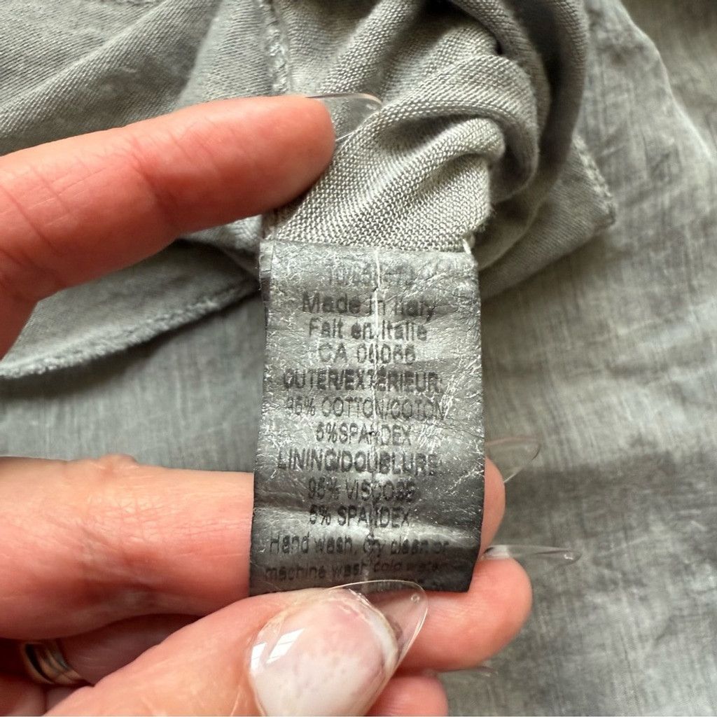 Other Gray Embellished 3/4 Sleeve Boxy Blouse Size L / US 10 / IT 46 - 8 Thumbnail