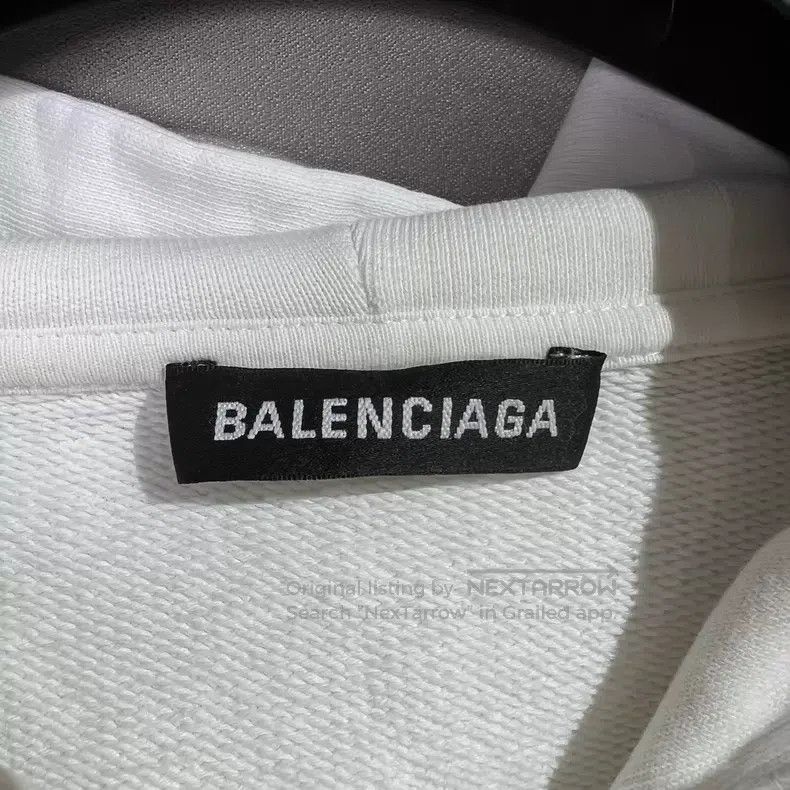 Balenciaga Balenciaga Rainbow Wheat Ear Embroidered White Hoodie Size US XS / EU 42 / 0 - 4 Thumbnail