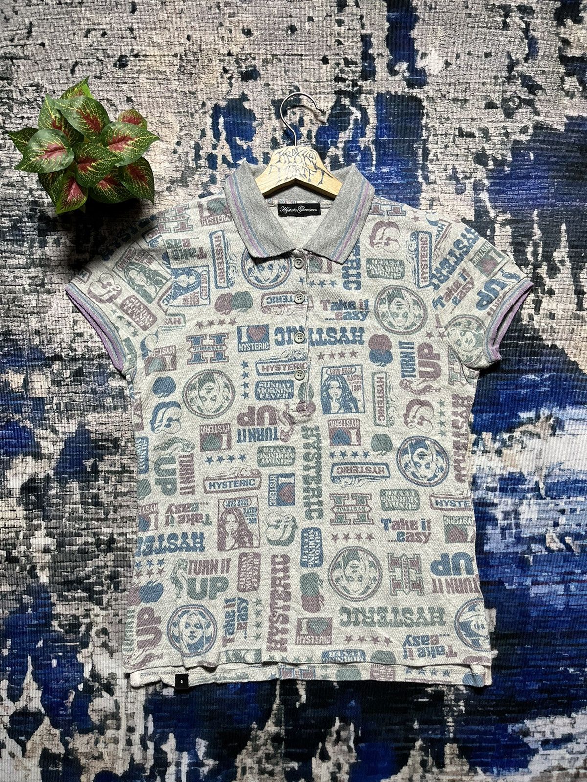 Hysteric Glamour RARE Hysteric Glamour Full Print Polo Tees Japan 🇯🇵 Size M / US 6-8 / IT 42-44 - 1 Thumbnail
