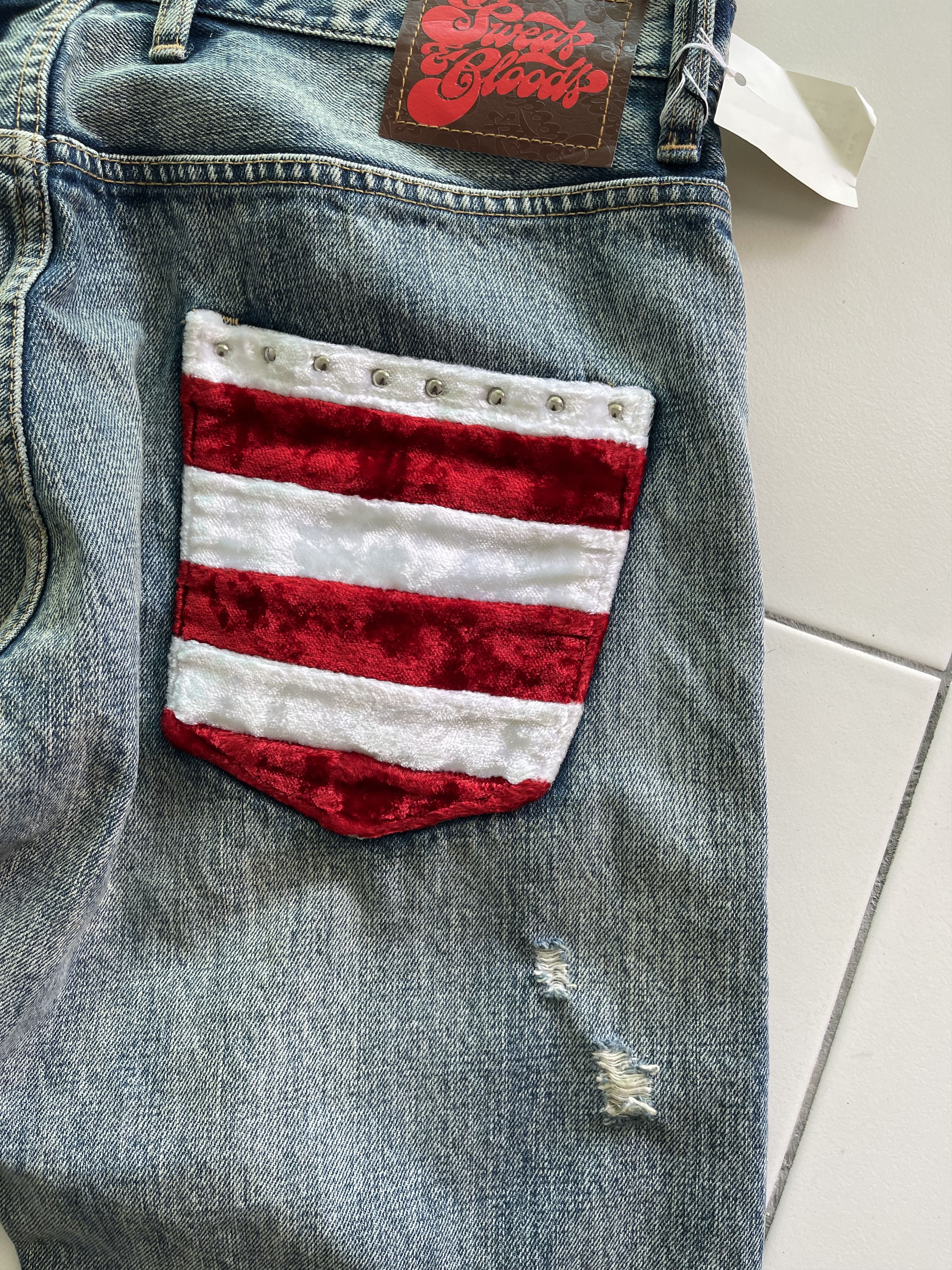 Designer × Japanese Brand RNA INC SLANG Distressed Denim Jeans Travis Schott Style Size US 34 / EU 50 - 14 Thumbnail