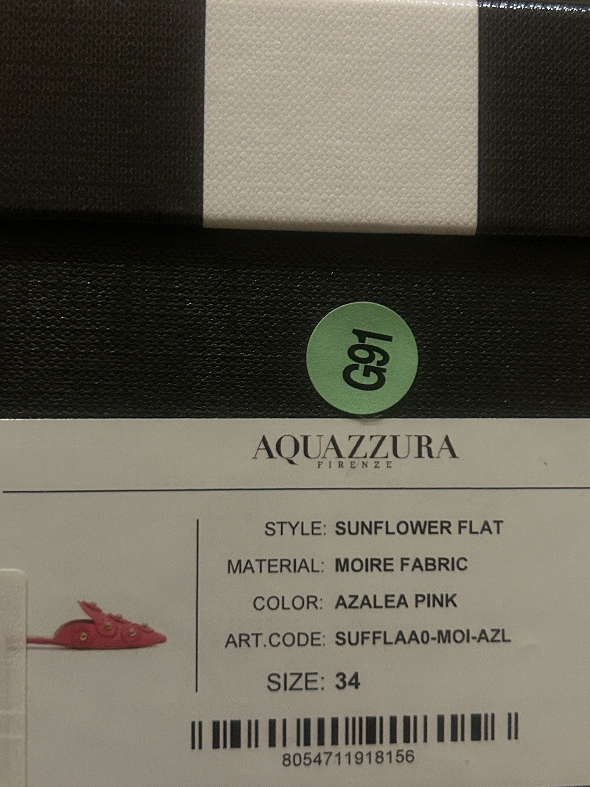 Aquazzura Aquazzura Sunflower Flat Moire Fabric Pink size 34 Size US 4 / IT 34 - 8 Thumbnail