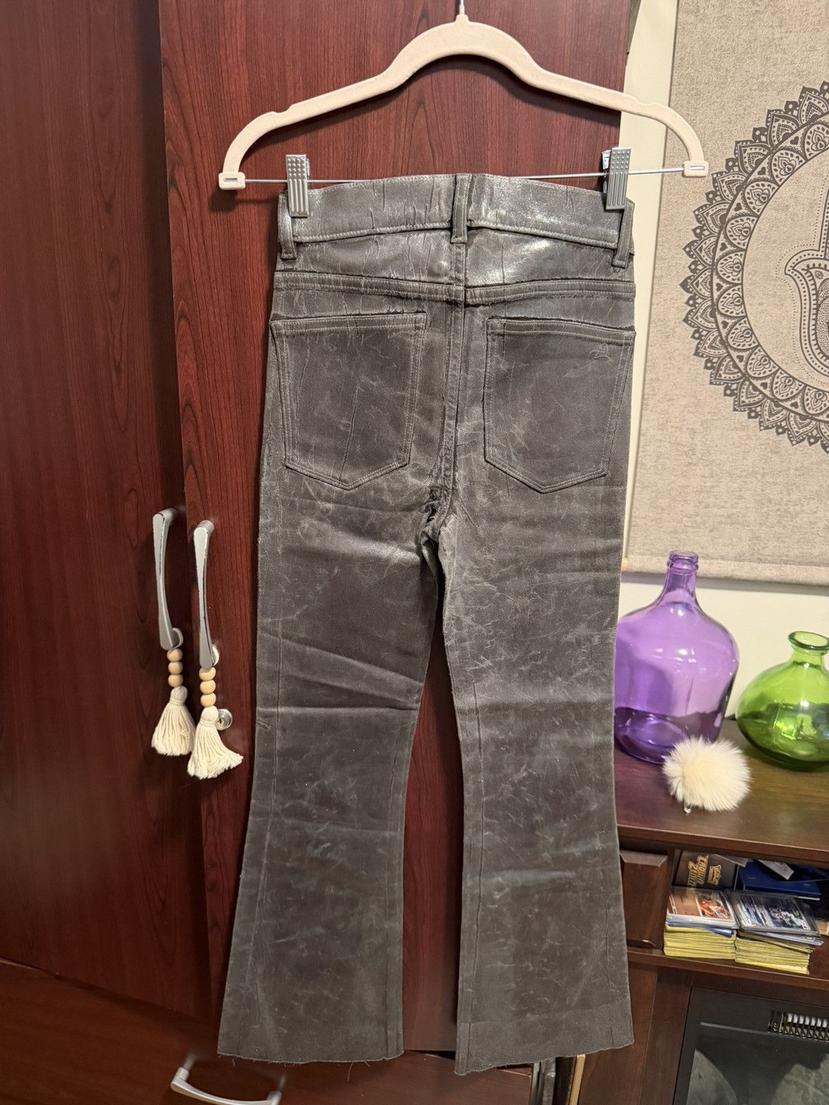 DL1961 Grey DL1961 leather pants metallic design Size 25" / US 0 / IT 36 - 5 Thumbnail