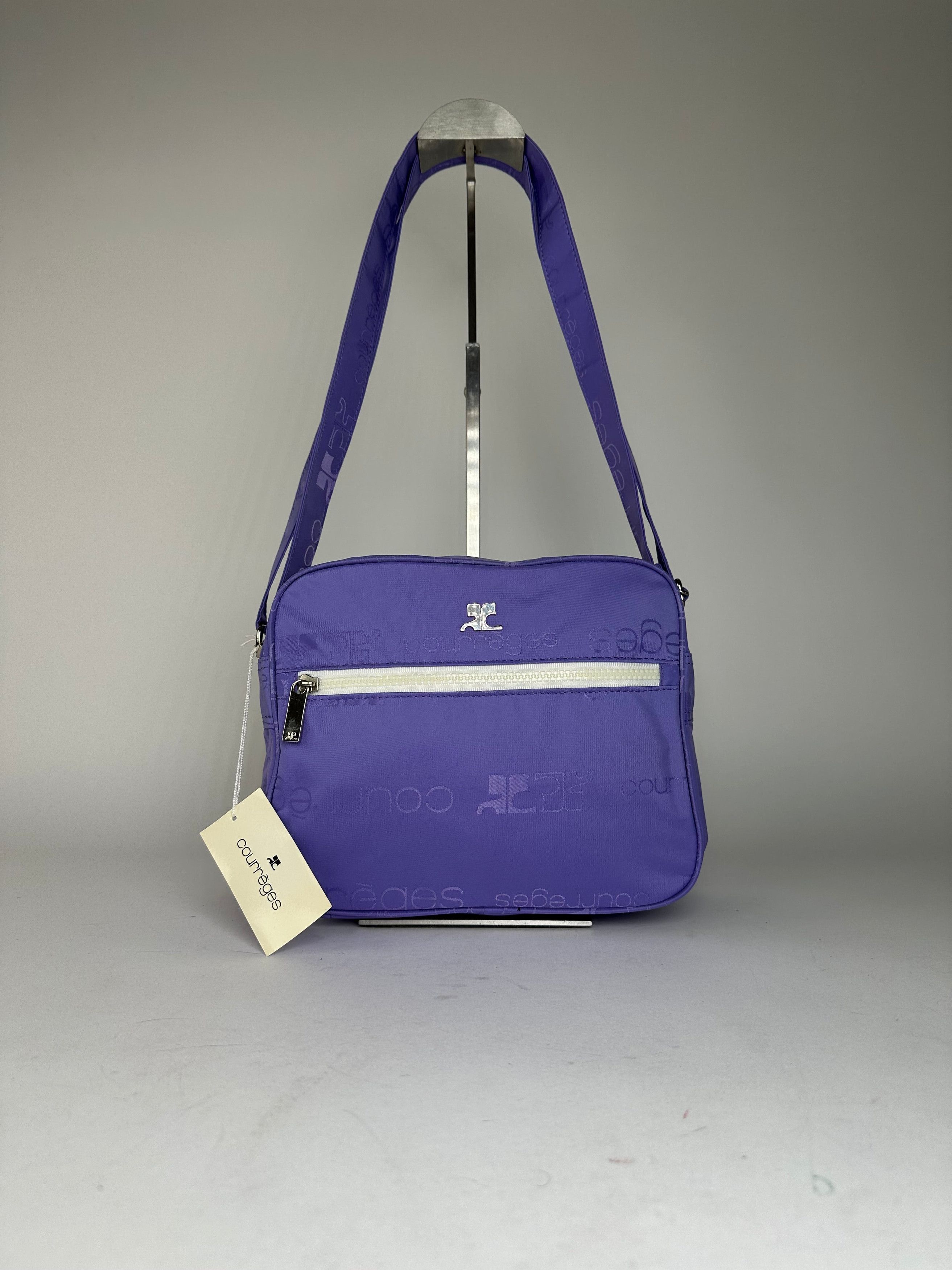 Courreges Vintage Multiway Monogram Polyester Bag Purple New With Tag Size ONE SIZE - 1 Thumbnail