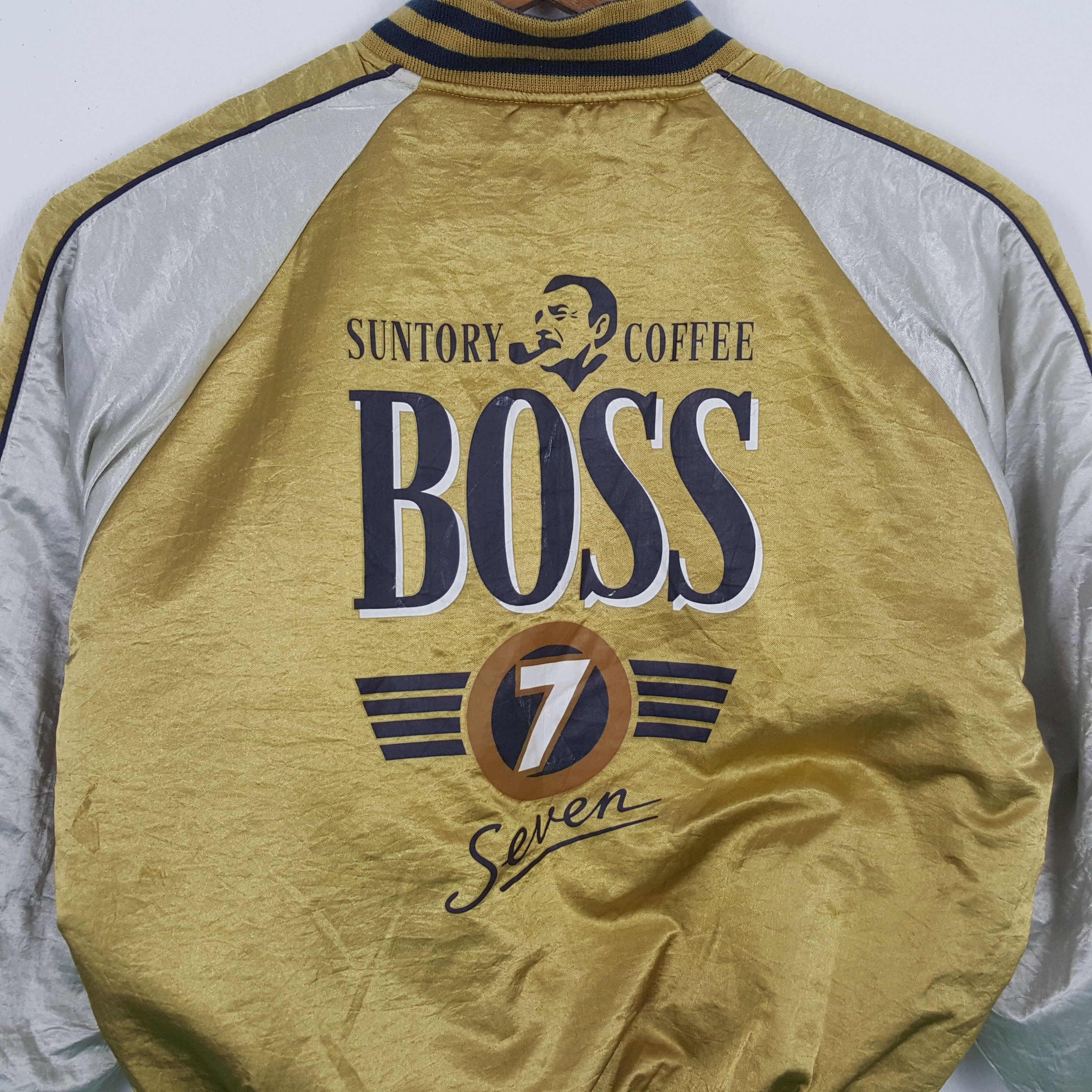 Vintage Vintage SUNTORY BOSS COFFE 7 Reversible Bombers Jacket Size US XL / EU 56 / 4 - 2 Thumbnail