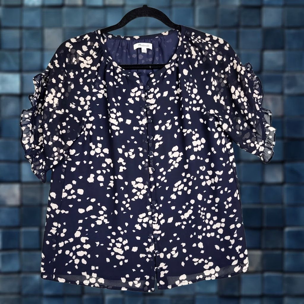 Madewell Madewell Blouse RUFFLE SLEEVE Drifting Petals Multicolor XS Women Size XS / US 0-2 / IT 36-38 - 1 Thumbnail
