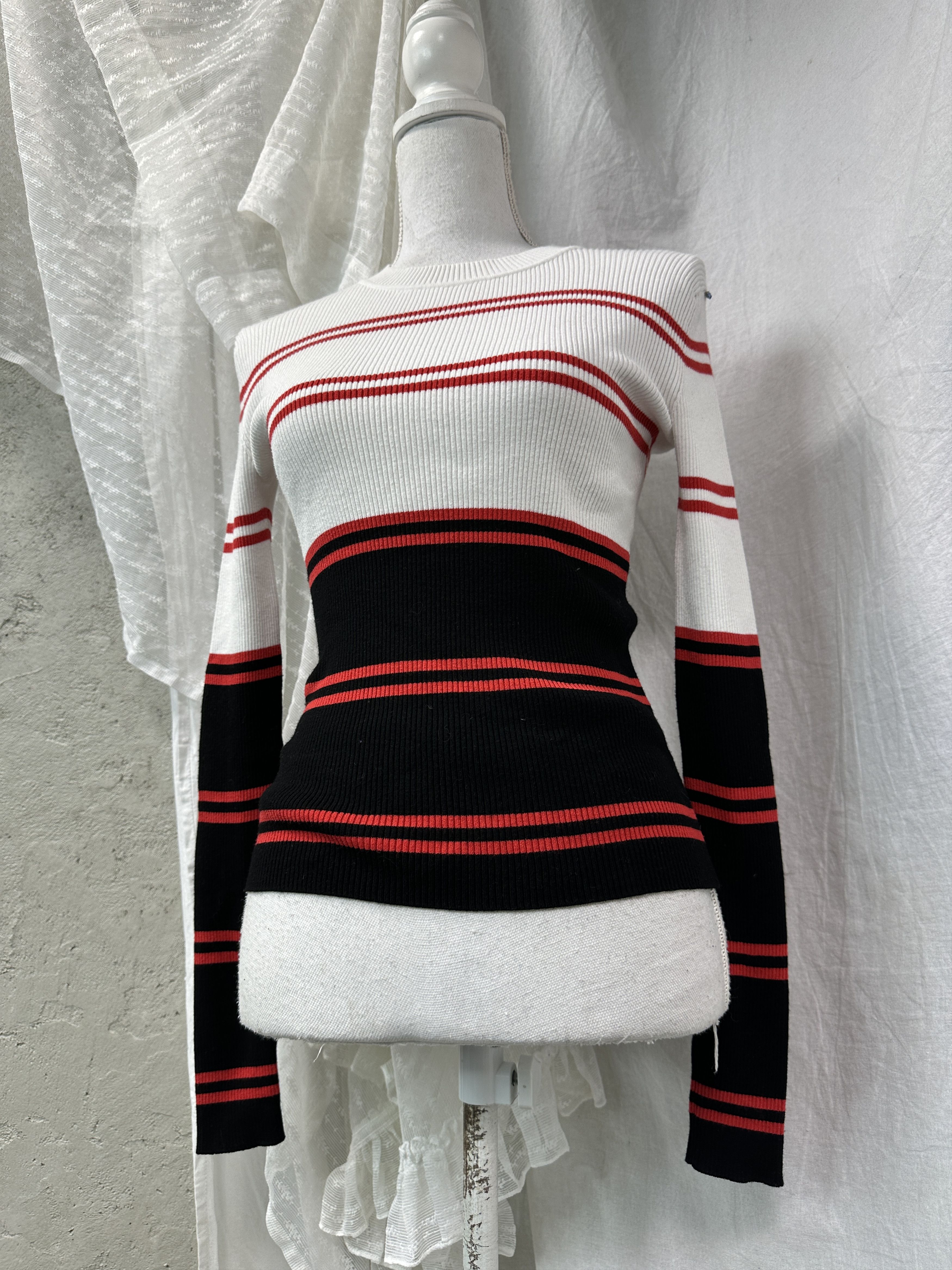 Max Mara Vintage Streetwear Sportmax Striped Max Mara Sweater Y2K Size S / US 4 / IT 40 - 1 Thumbnail