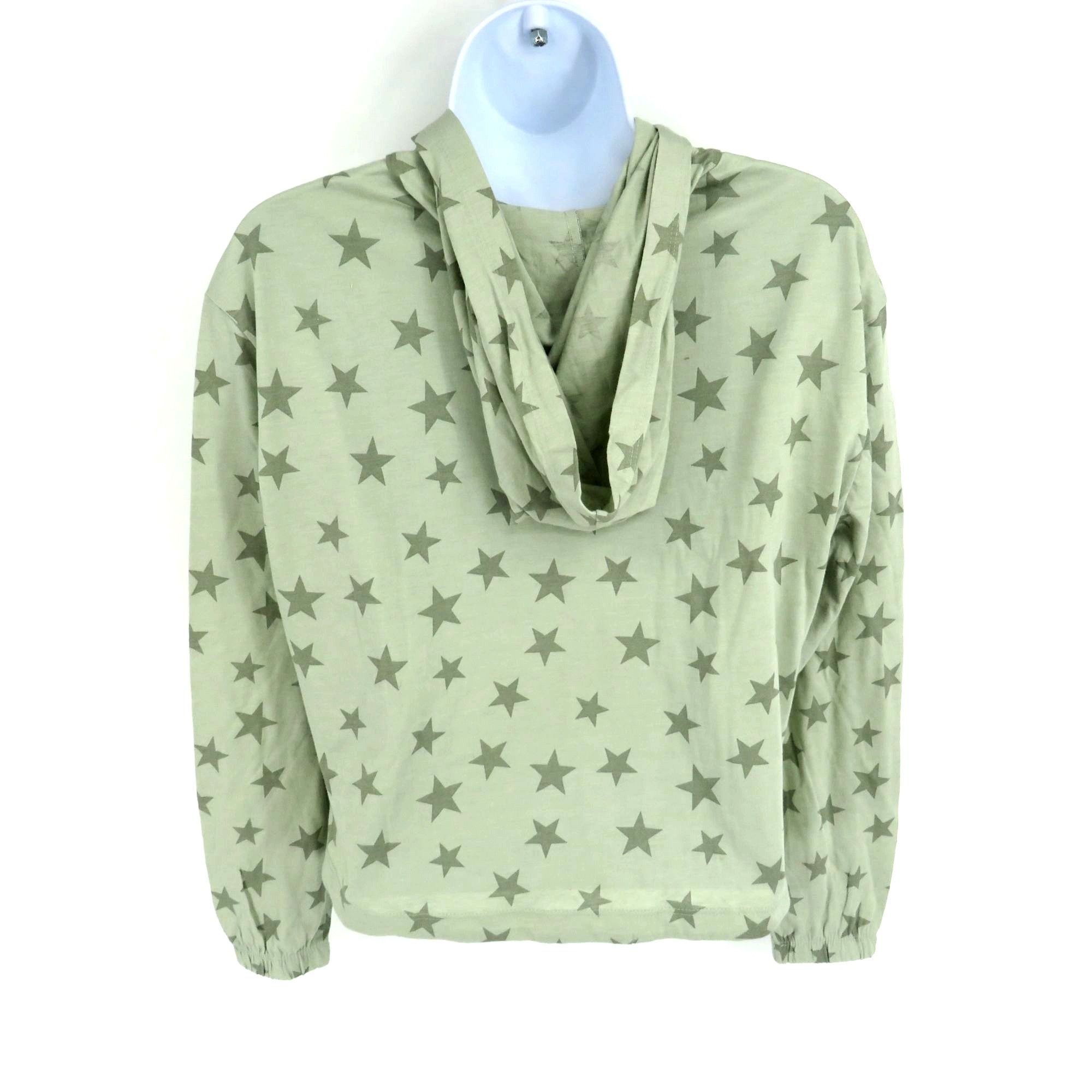 Alternative Apparel Alternative Apparel Women's Star-Print Green Hooded Shirt Me Size M / US 6-8 / IT 42-44 - 4 Thumbnail
