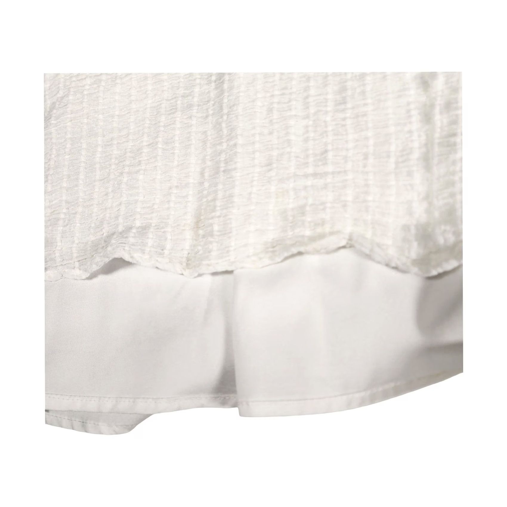 Vintage Versona White Textured Ruffle Strap Midi Dress Womens Size Medium Square Neck Dress A-Line Sundress Sleeveless Summer Casual Travel Women M White Size M / US 6-8 / IT 42-44 - 7 Thumbnail