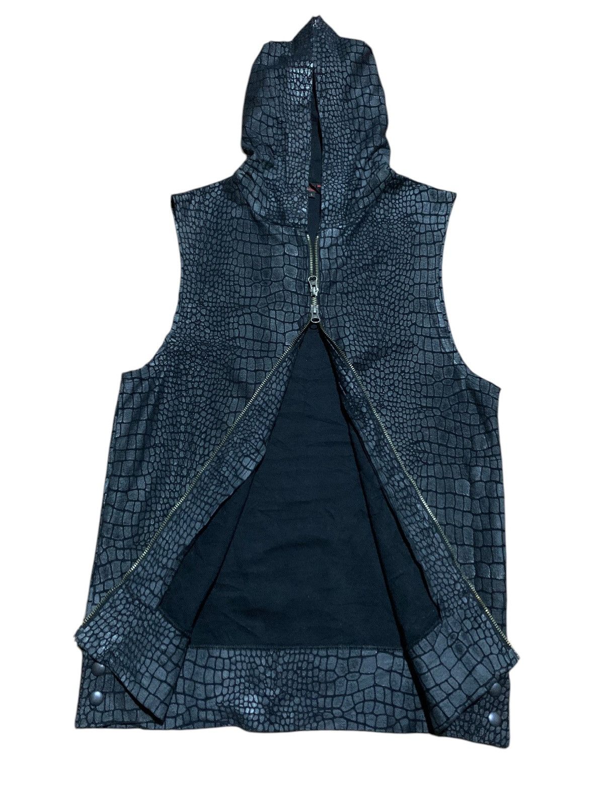 Tornado Mart 2000s Grosbec cyber python texture sleeveless hoodie lgb Size US L / EU 52-54 / 3 - 7 Thumbnail