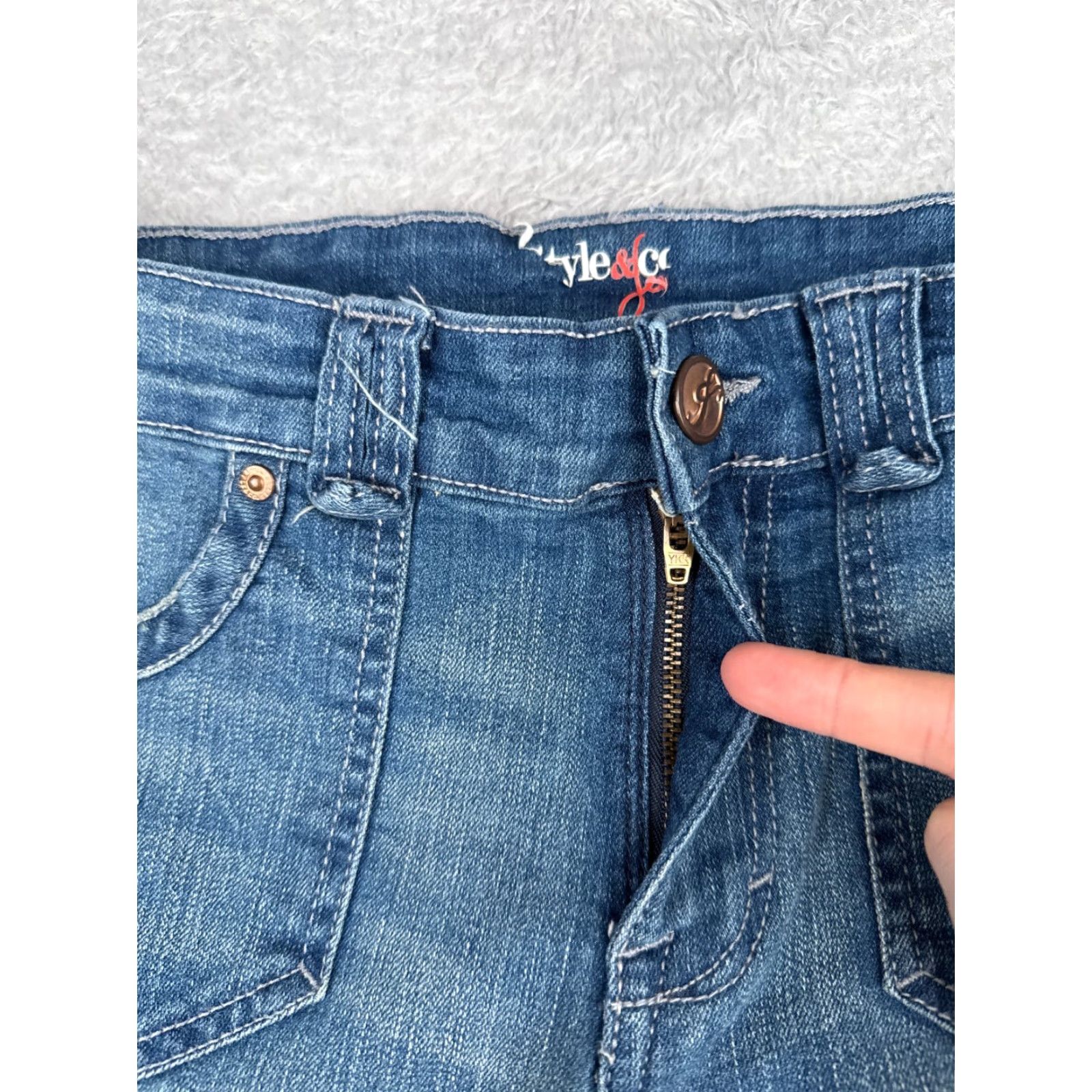 Vintage Style & Co Jeans Women 8 Capri Denim Blue Medium Wash 29x21 Womens Size 30" / US 8 / IT 44 - 5 Thumbnail