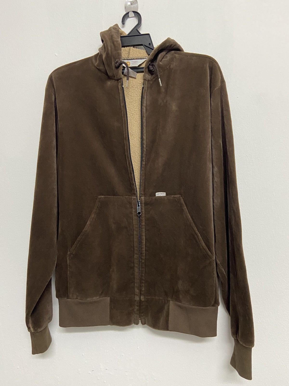 Carhartt Vintage 90s Carhartt Fleece Faux Fur Zip Up Hoodie jacket Size US M / EU 48-50 / 2 - 5 Thumbnail