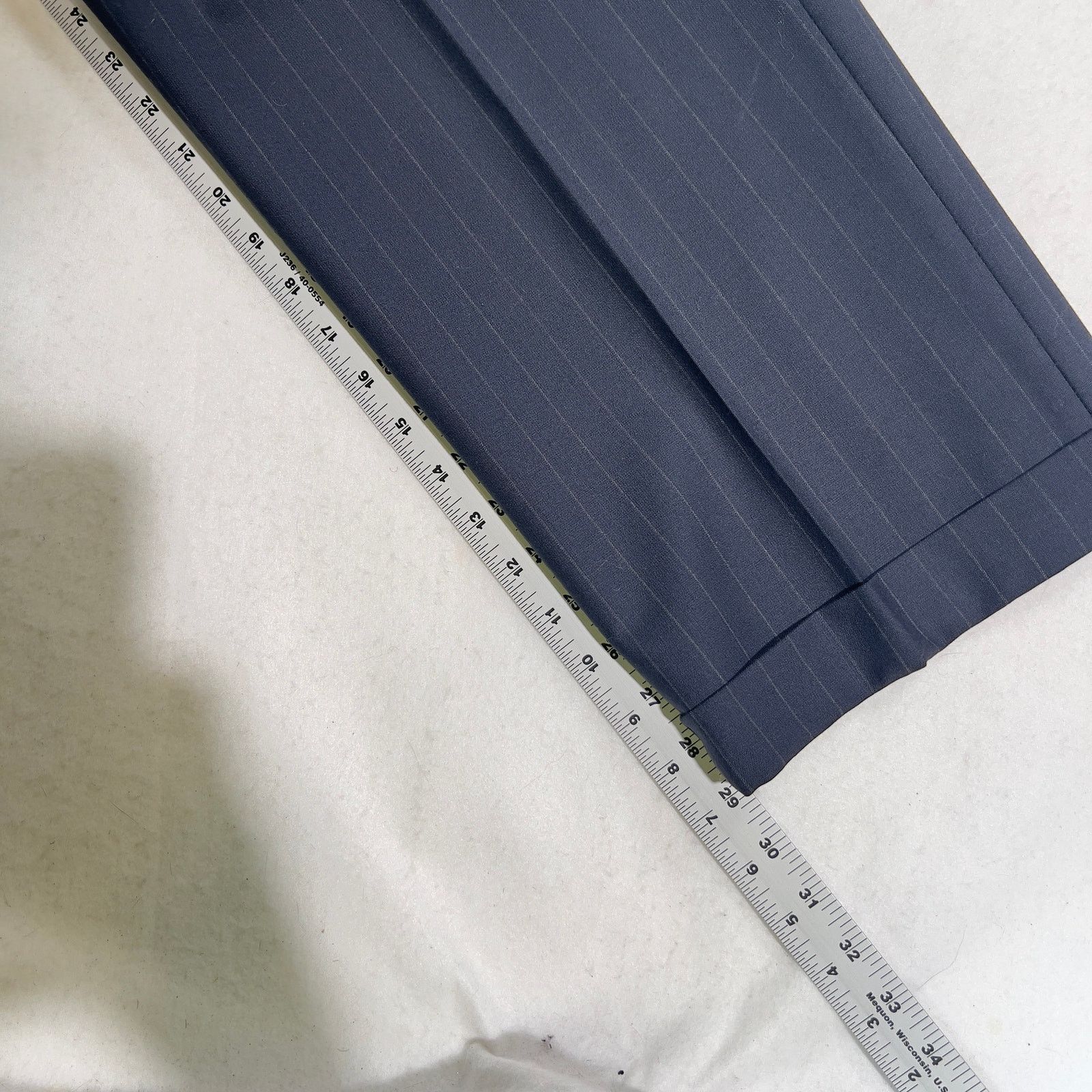 Brooks Brothers Brooks Brothers 346 Pin Stripe Suit SZ 43R Classic Blue Wool Size 42R - 20 Thumbnail