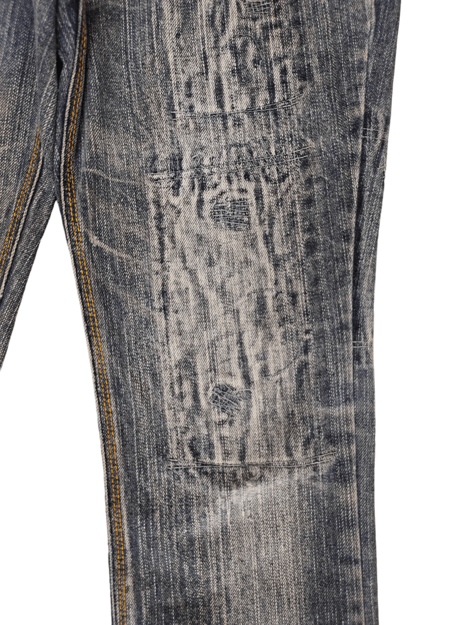 If Six Was Nine Flare Jeans FS Studded Distress Faded Boot Cut Y2k Mudmax Size US 30 / EU 46 - 6 Thumbnail