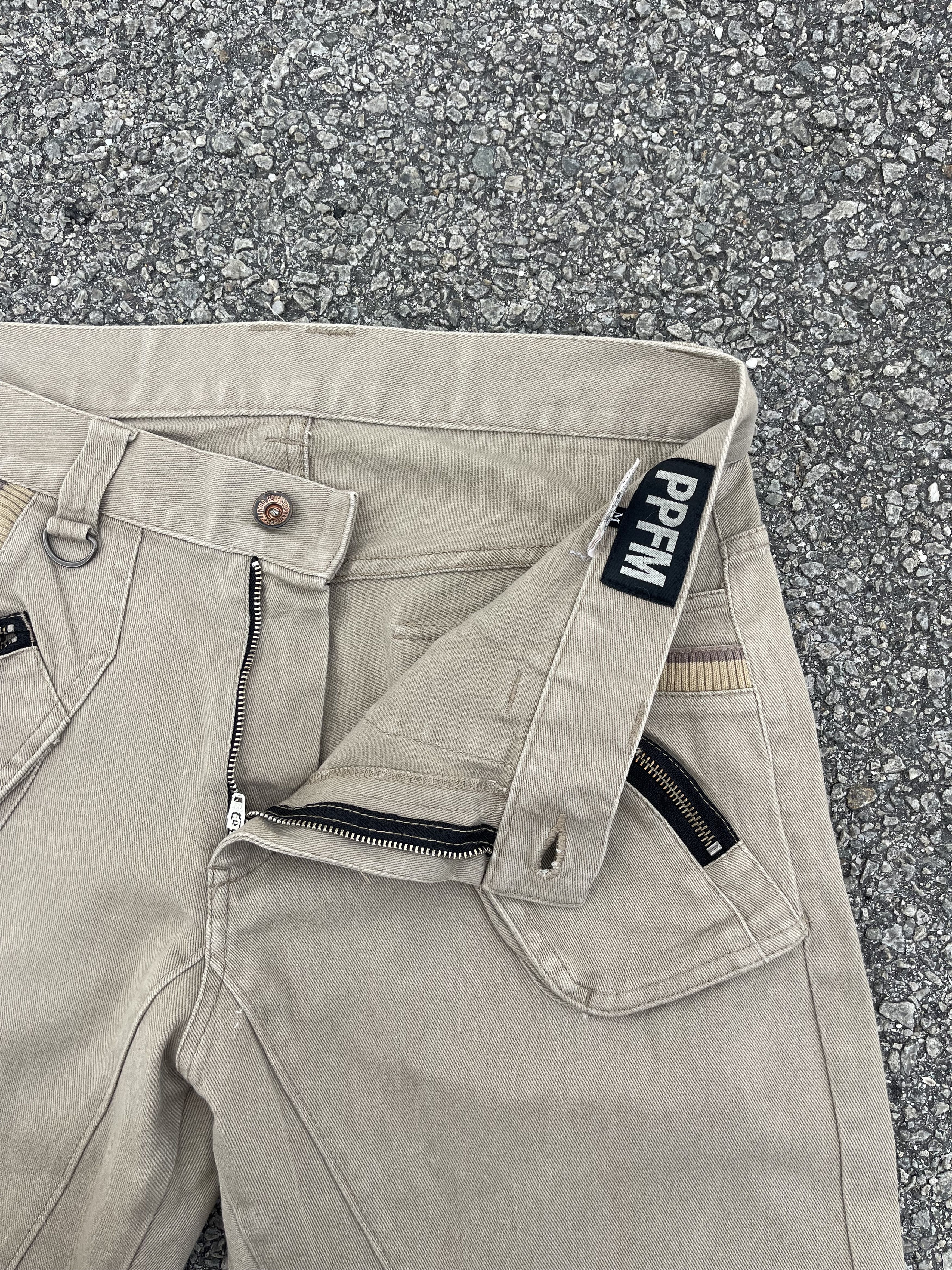 Beauty Beast × Hysteric Glamour × PPFM Vtg PPFM Curved Long Leg Beige Colour Slim Fit Travis Scott Size US 33 - 5 Thumbnail