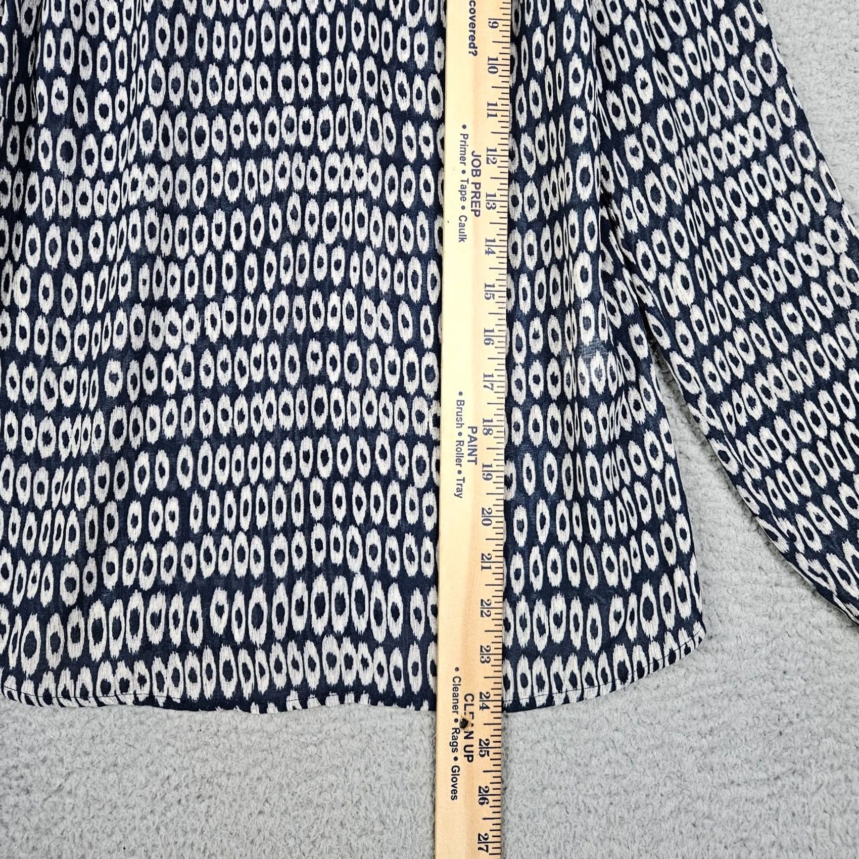 Vintage Acote Women’s blue white pattern Keyhole Casual Bouse Size 1 Size XS / US 0-2 / IT 36-38 - 4 Thumbnail