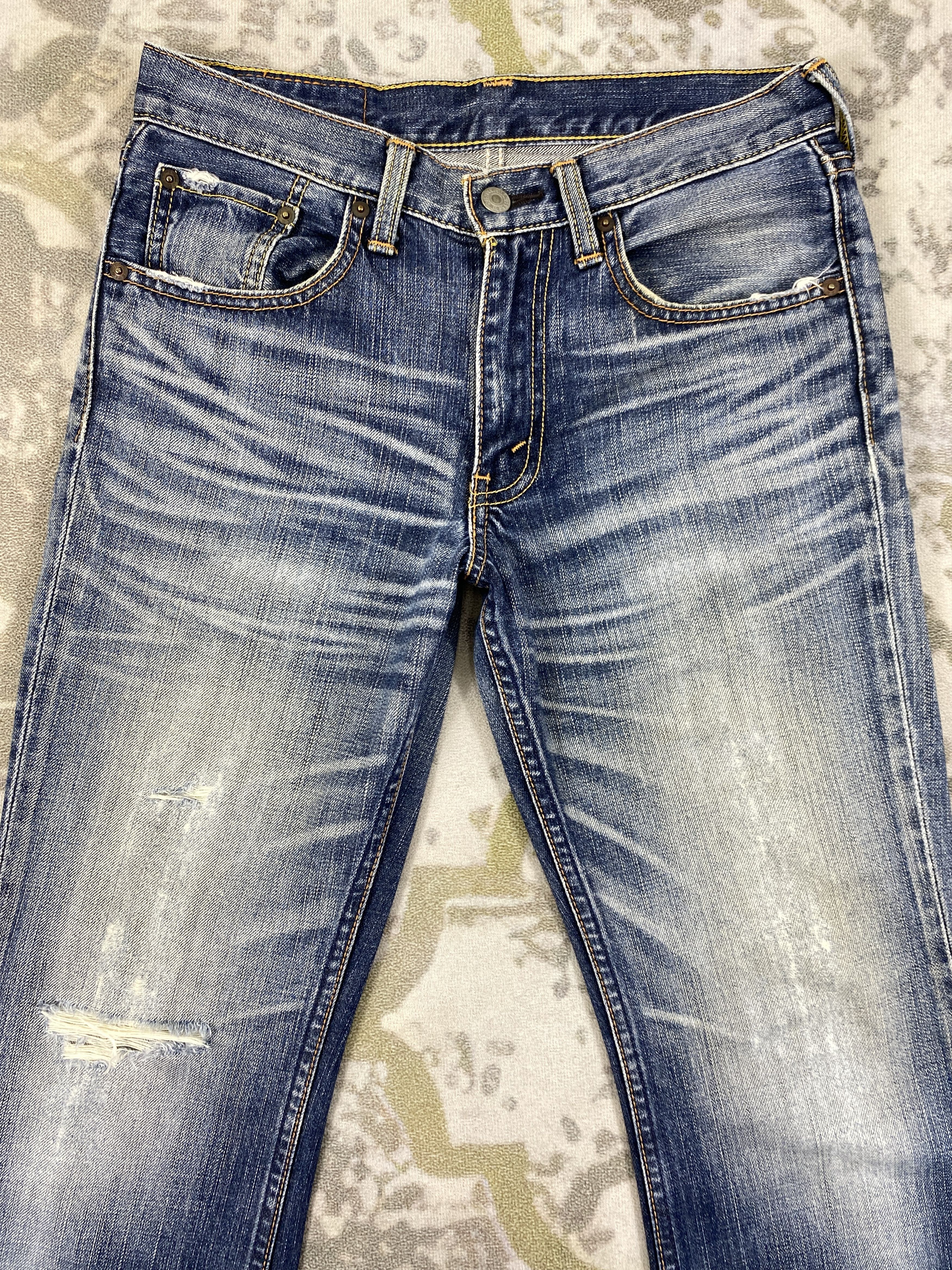 Japanese Brand Distressed Blue Vintage Levi's 707 29x28.5 Denim -JN1394 Size US 29 - 3 Thumbnail