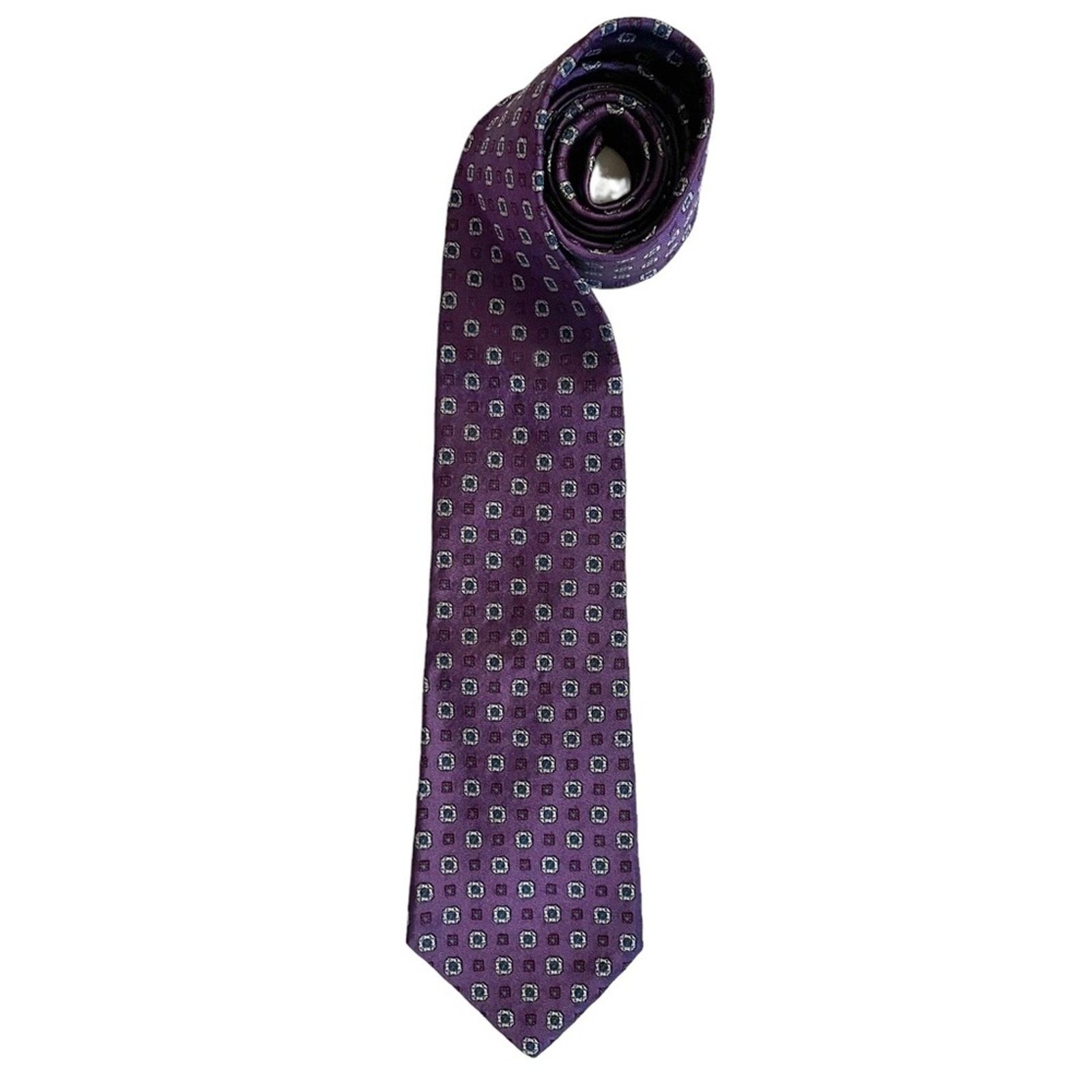 Liberty × Vintage Vintage Liberty of London Purple Foulard Silk Necktie Tie Size ONE SIZE - 10 Thumbnail