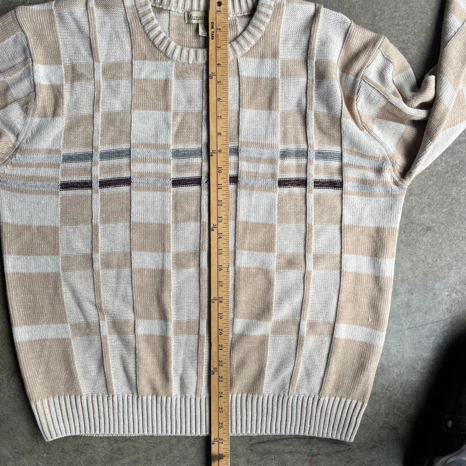 Vintage vintage 200s checkered chunky knit sweater Size US XL / EU 56 / 4 - 5 Thumbnail