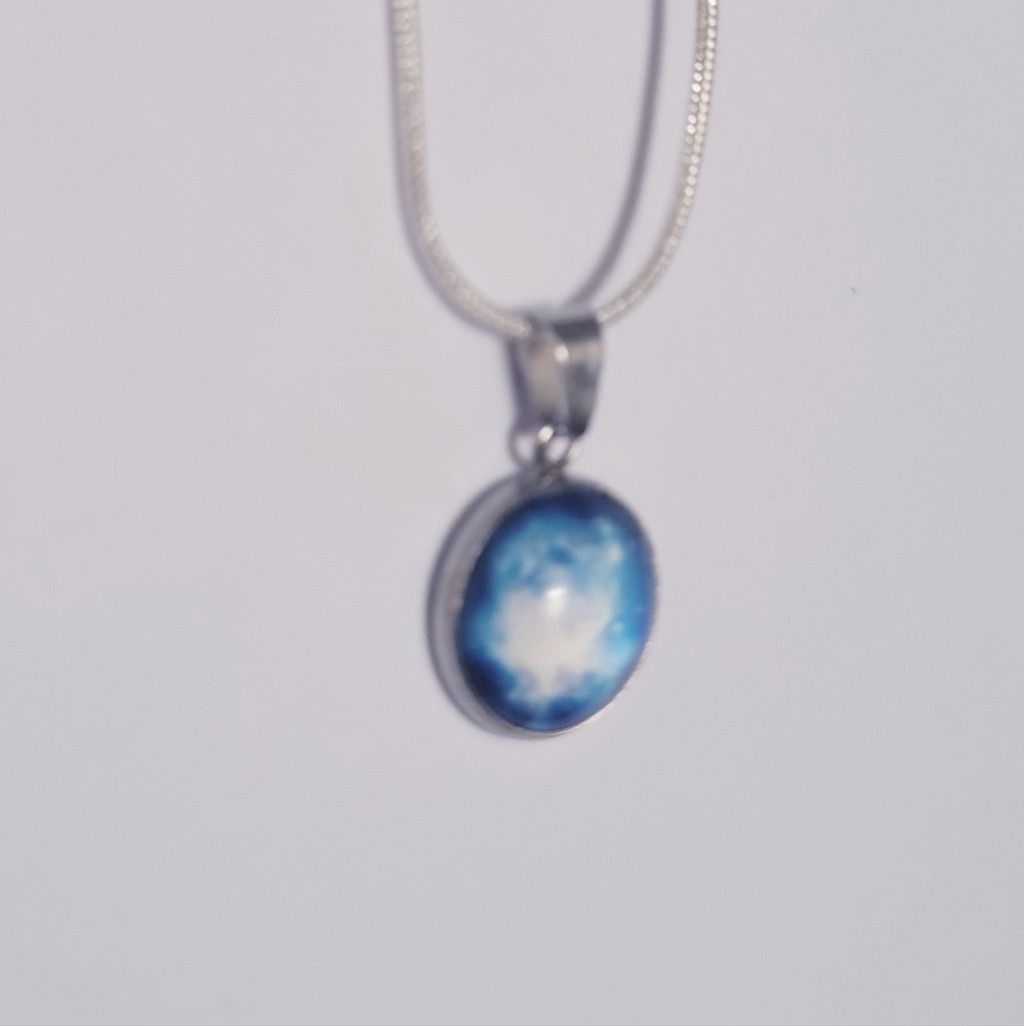 Handmade 925 Sterling Silver nebula galaxy necklace Size ONE SIZE - 2 Thumbnail