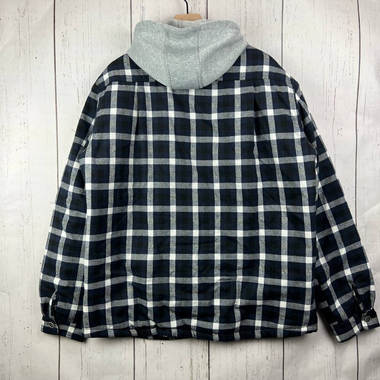 Other Pegeno Plaid Button Quilted Long Sleeve Flannel Hoodie Size US XL / EU 56 / 4 - 2 Thumbnail