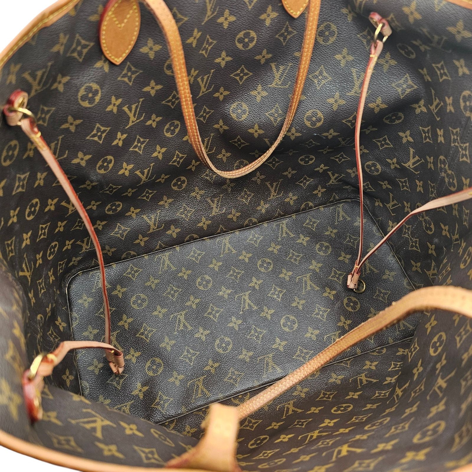 Louis Vuitton Neverfull MM Monogram Canvas Tote Bag Brown - Preowned Size ONE SIZE - 14 Thumbnail